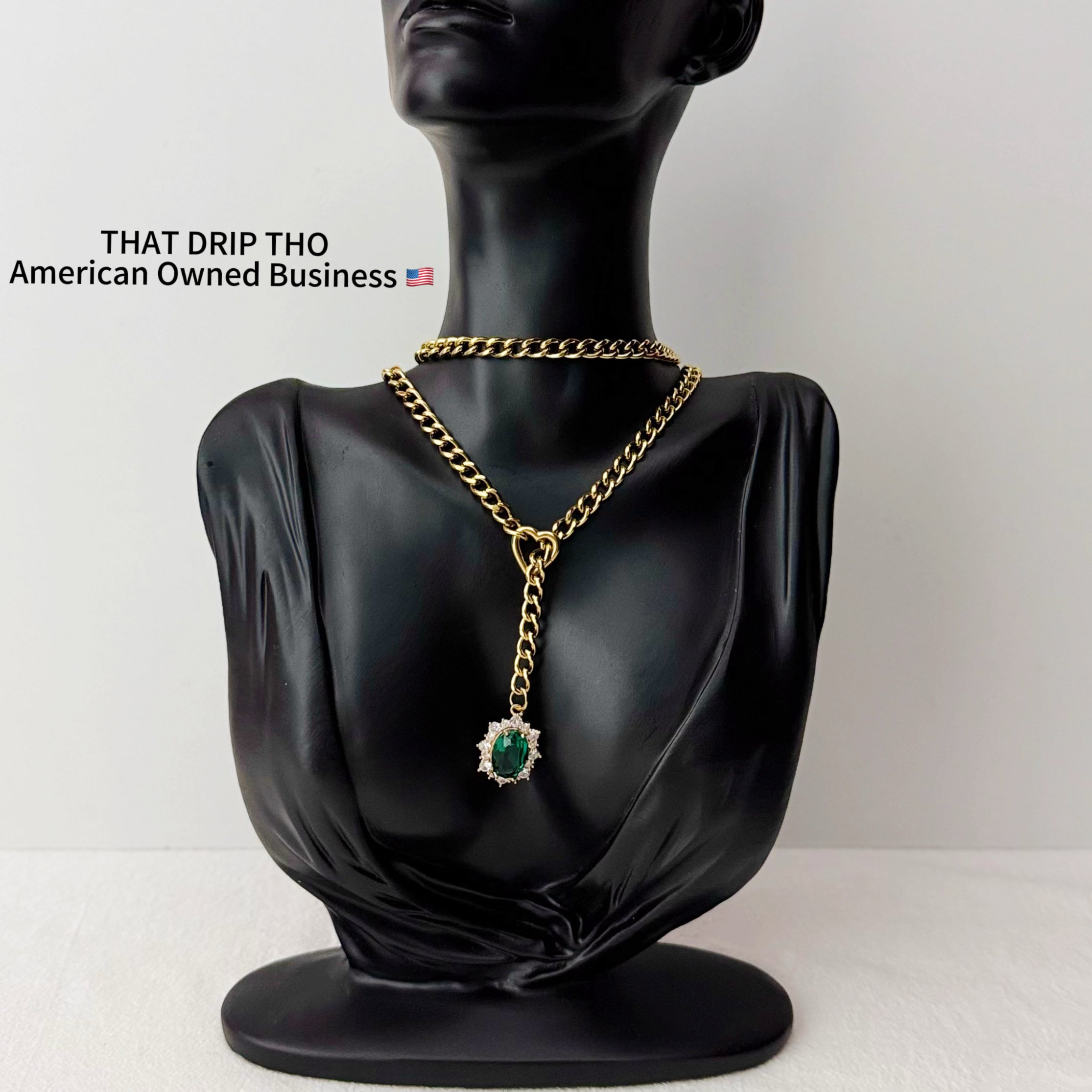 Oval Gem Slip Chain