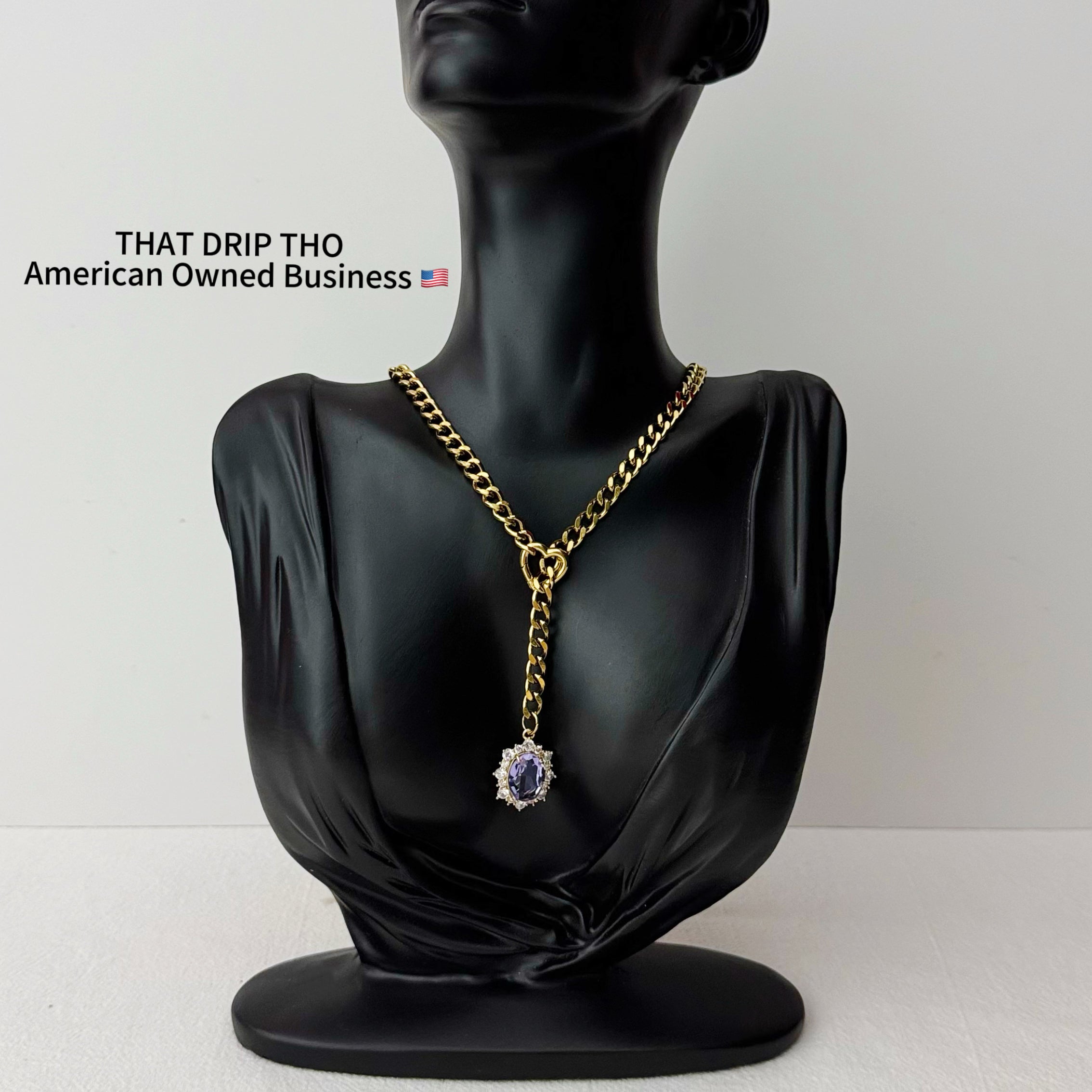 Oval Gem Slip Chain