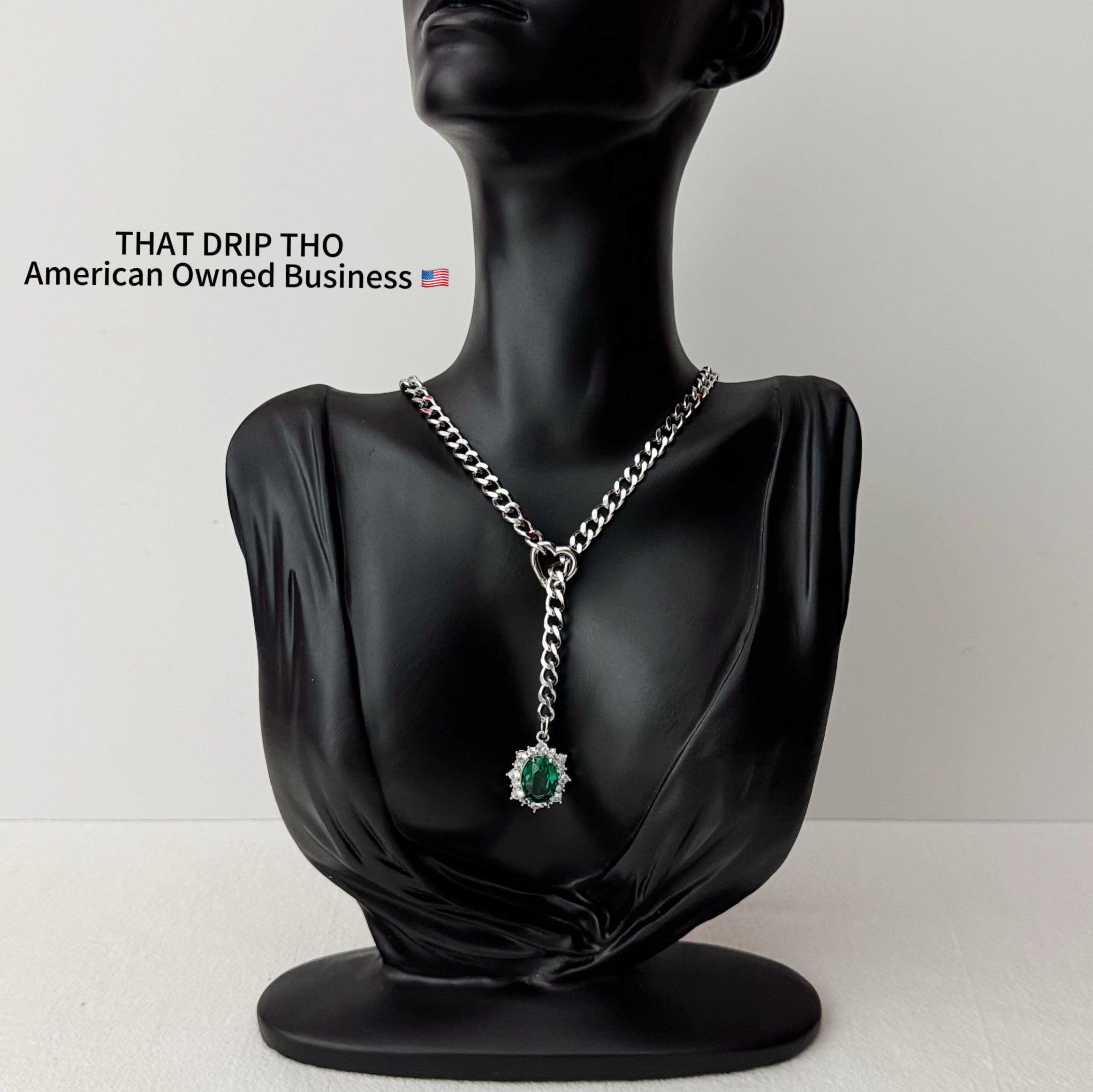 Oval Gem Slip Chain