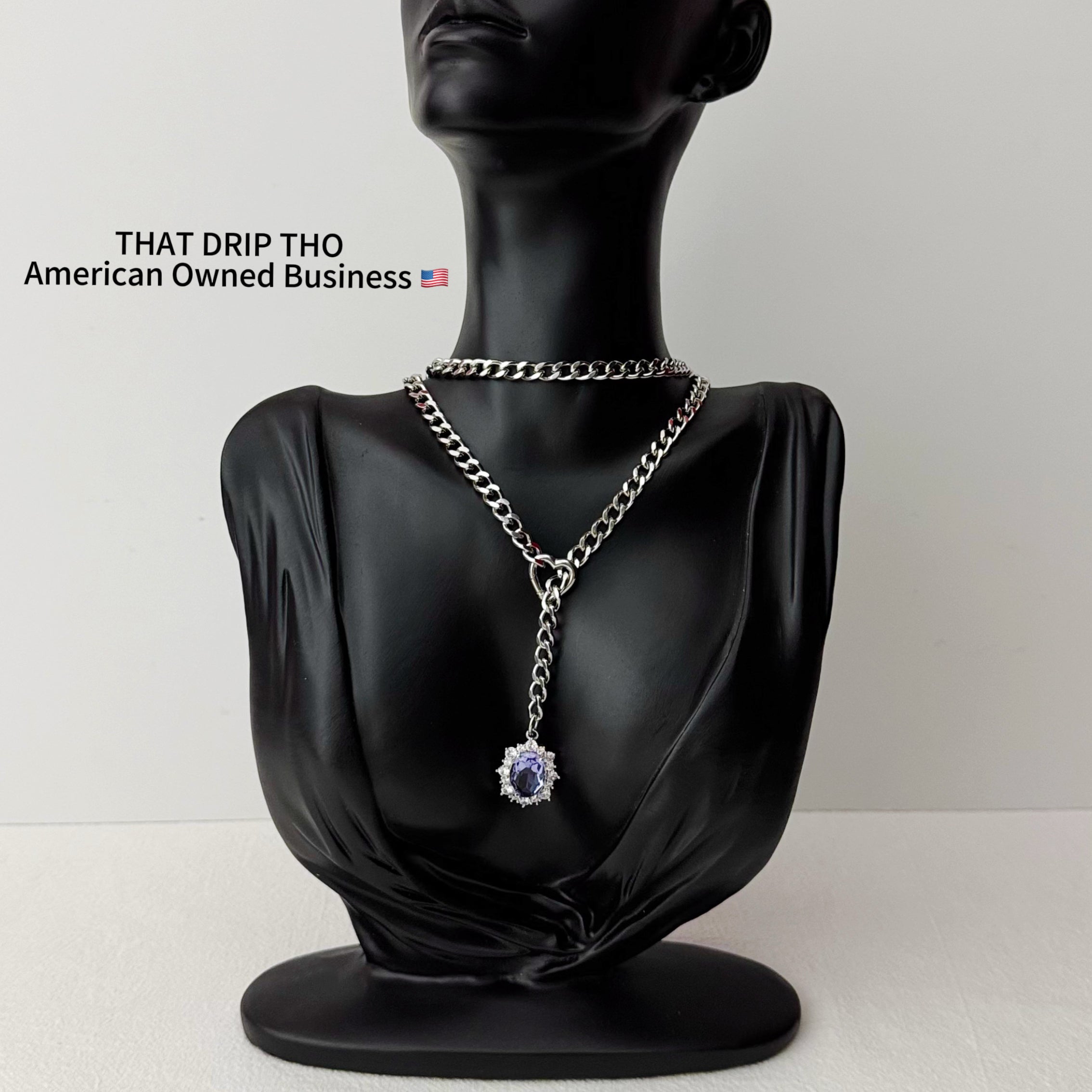 Oval Gem Slip Chain