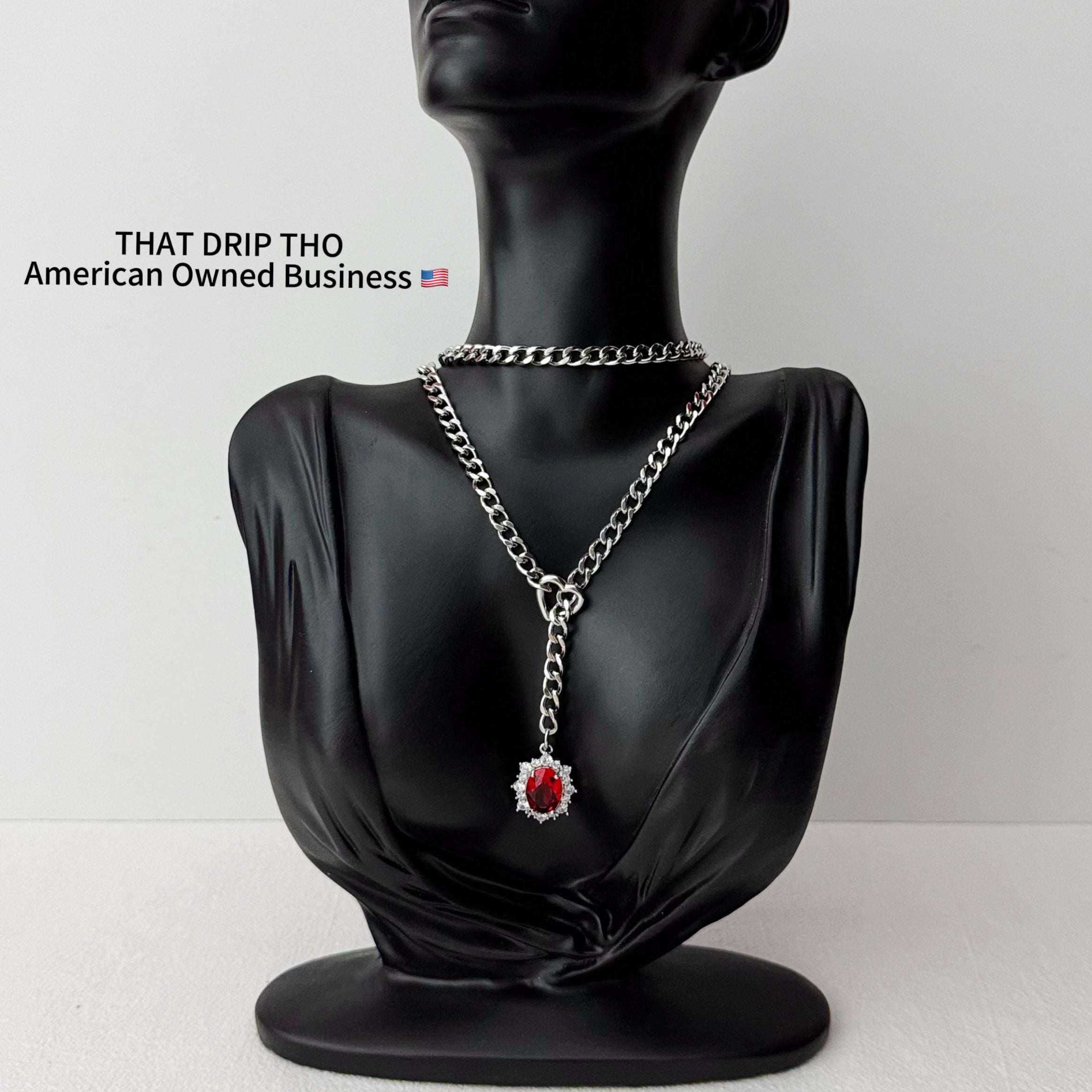 Oval Gem Slip Chain