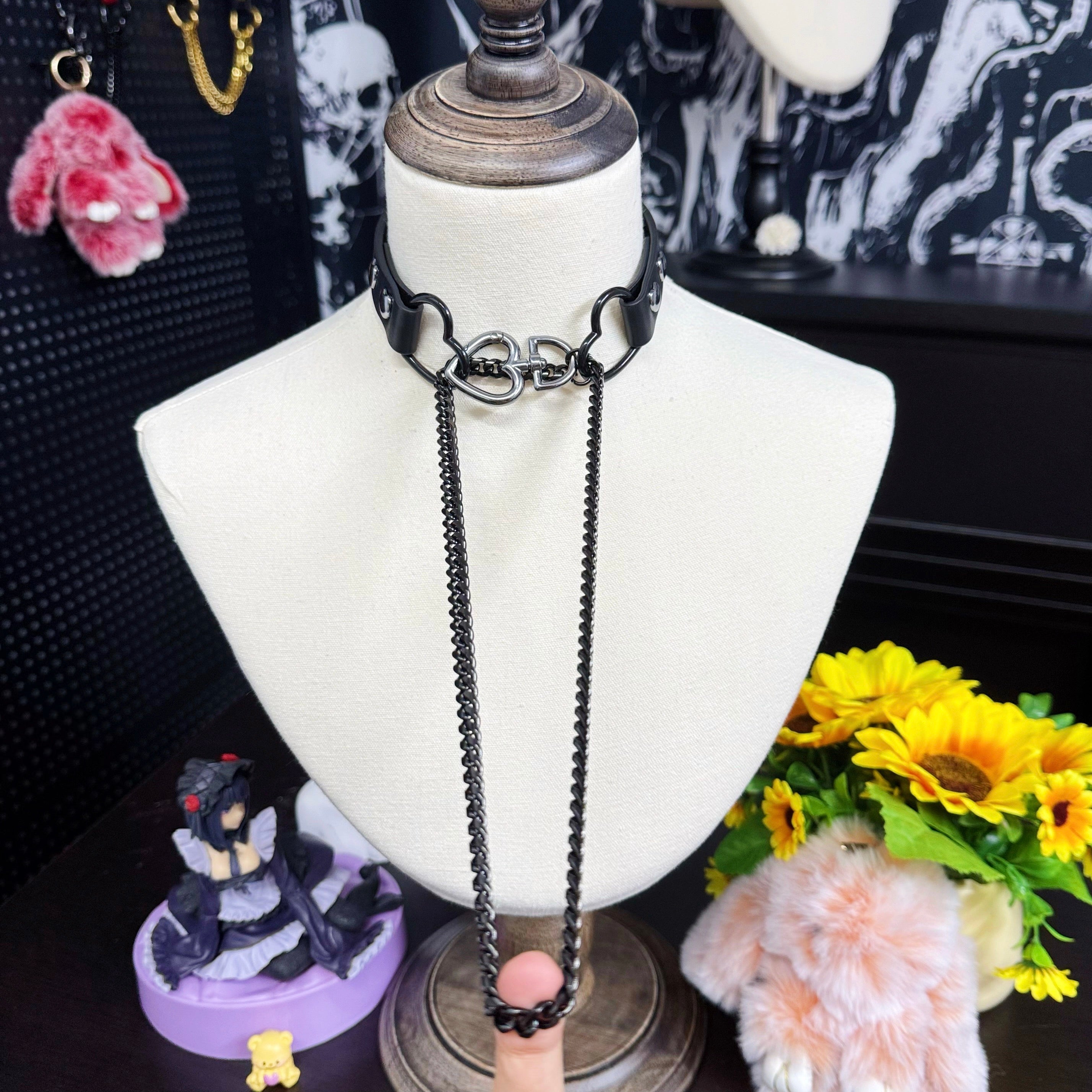 Premium Fashion Layered Chain Leather Choker