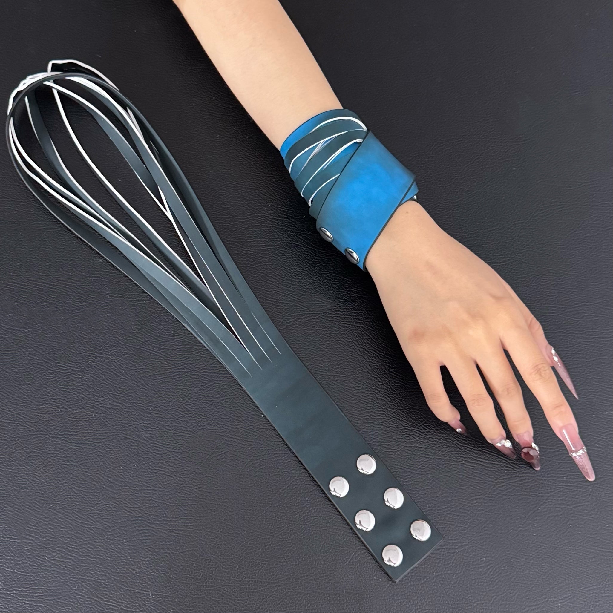 Dual-Wear Leather Fringe Wrap Bracelet