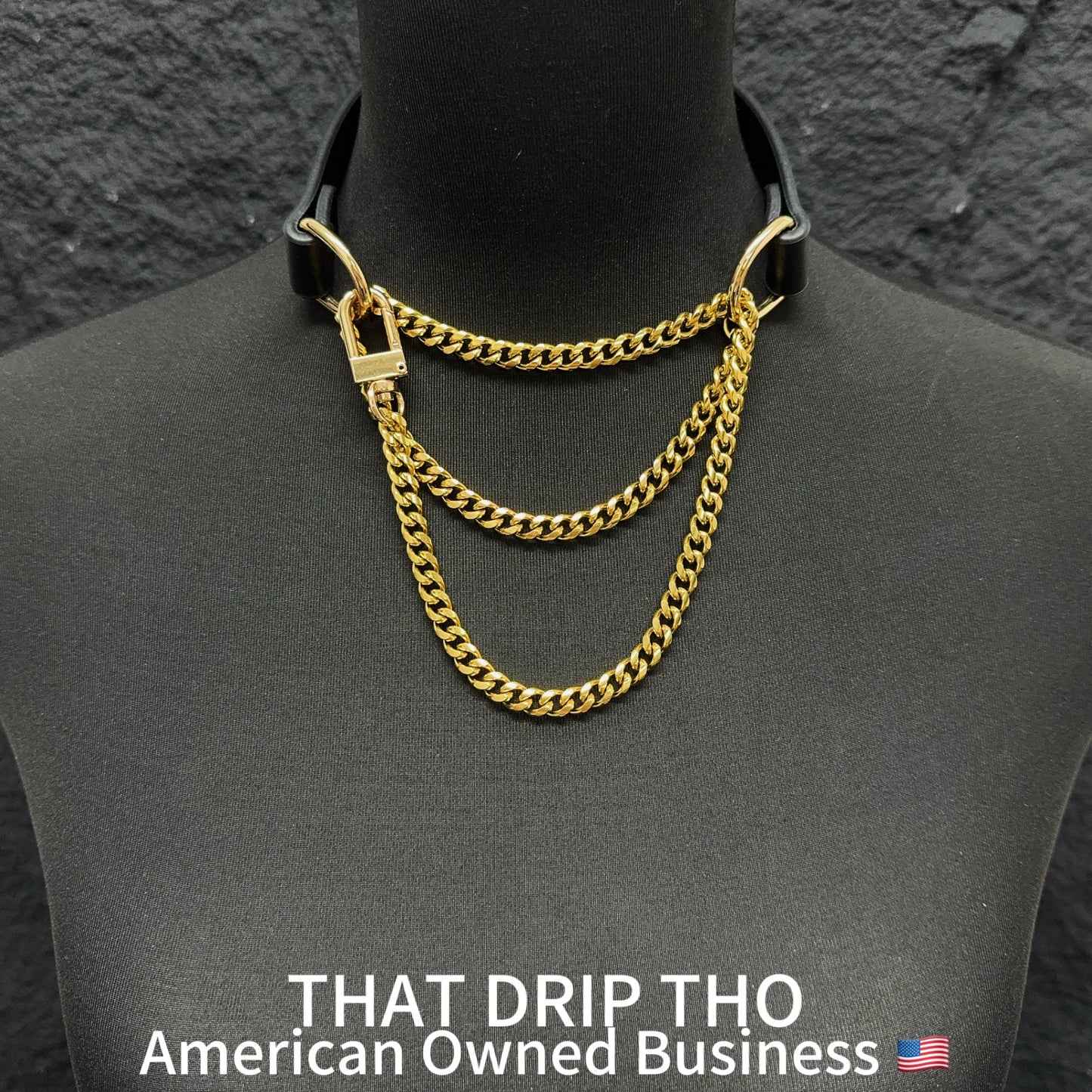 Luxe Chain (Fashion Layered Chain Leather Choker Necklace)