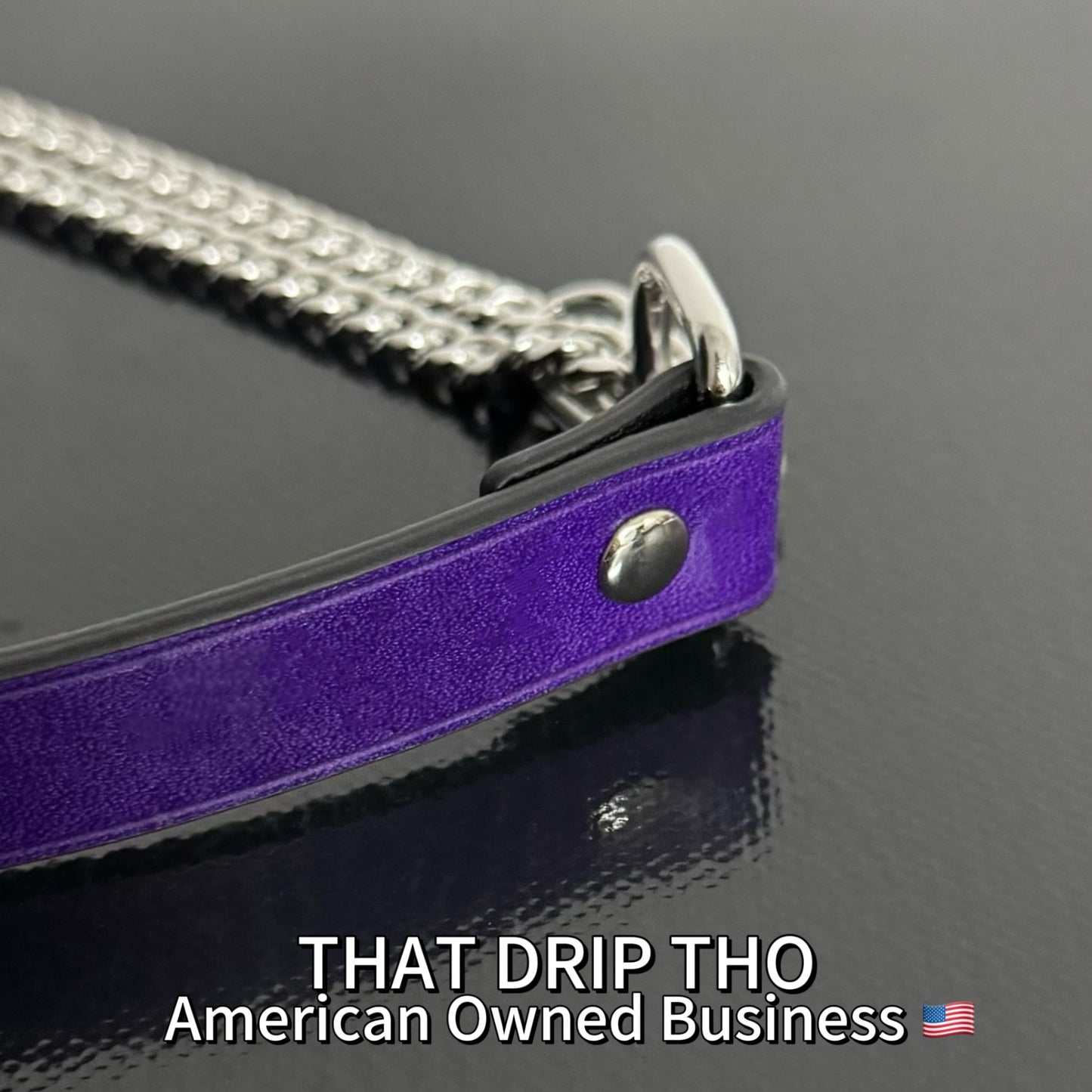 Luxe Chain (Fashion Layered Chain Leather Choker Necklace) (Premium Purple Color)