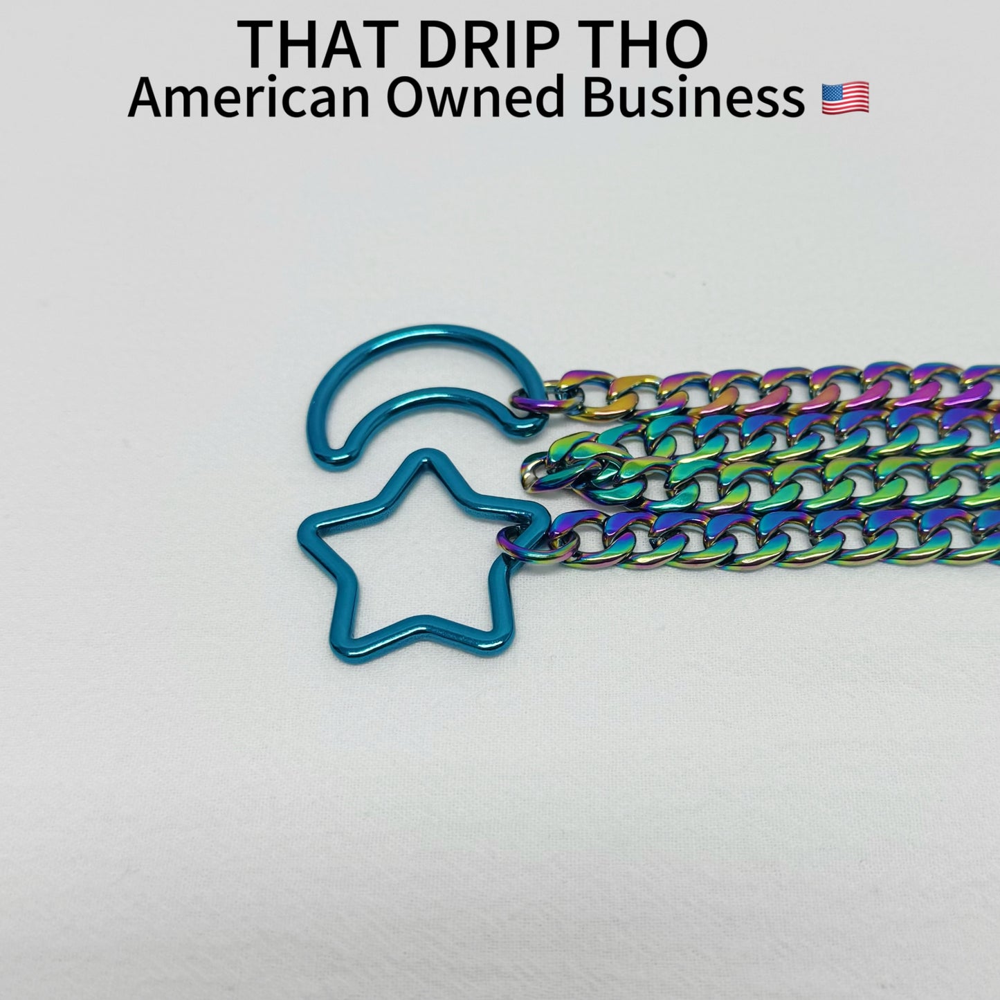 Luxe Chain (Special Star&Moon with Rainbow chain Necklace)