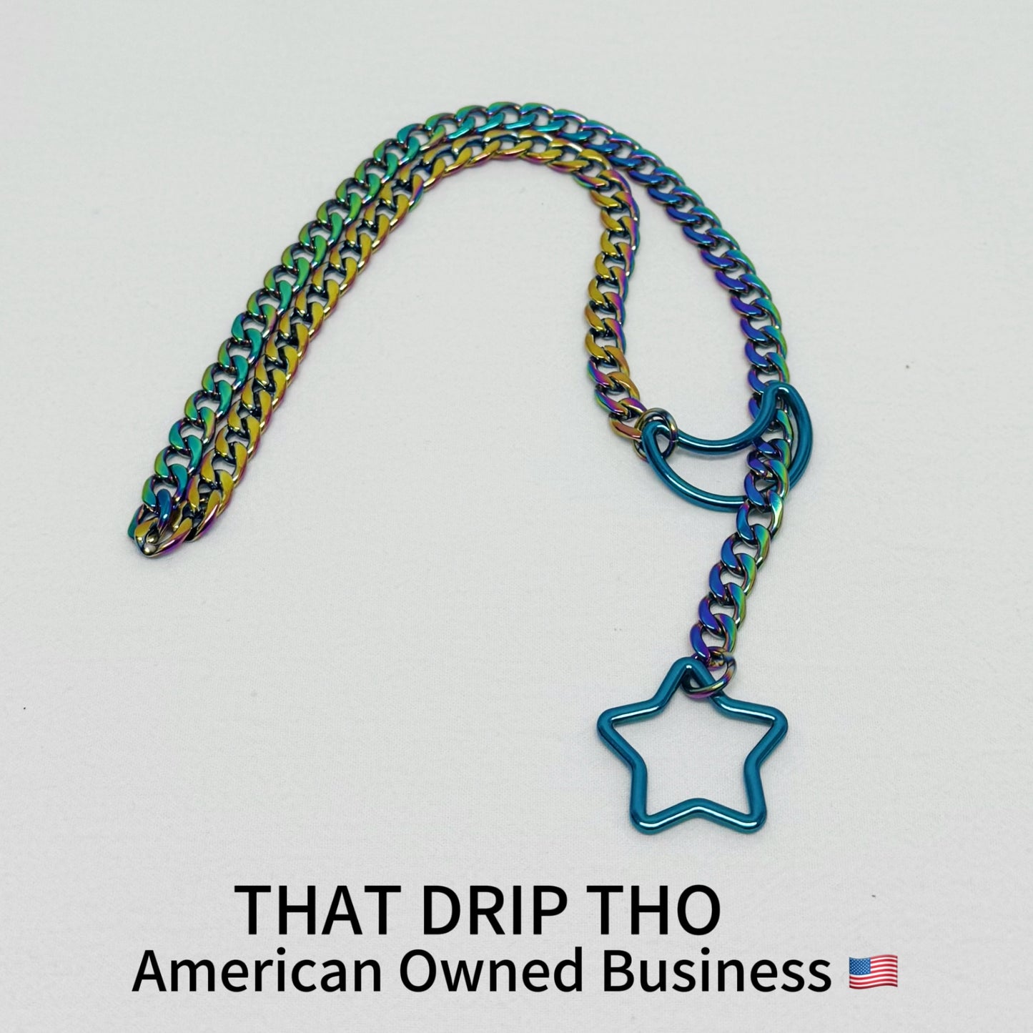 Luxe Chain (Special Star&Moon with Rainbow chain Necklace)