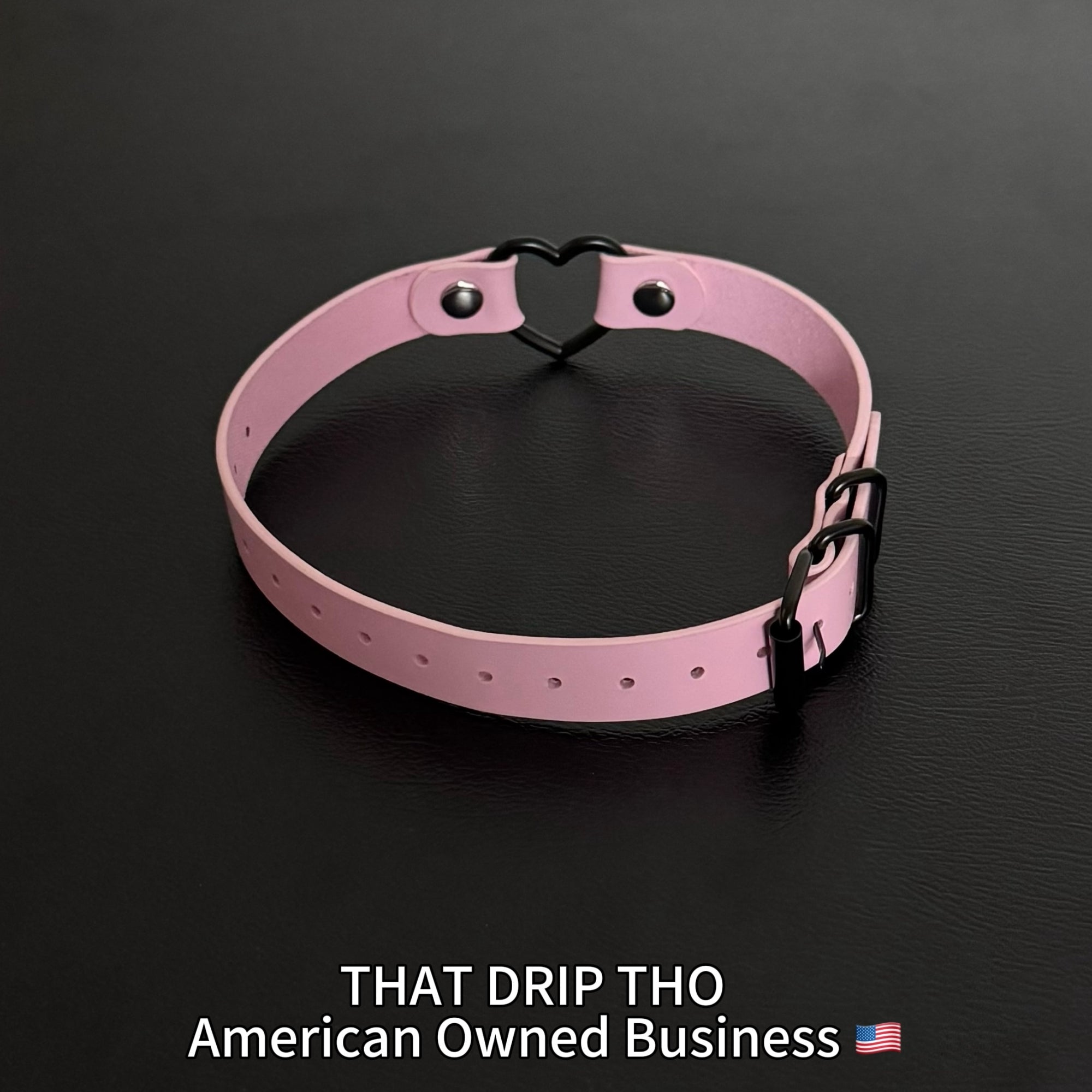 Luxe Chain( 3 in 1 Convertible Leather Bracelet, Handcuffs & Choker Necklace) ( Pink Leather with Heart)