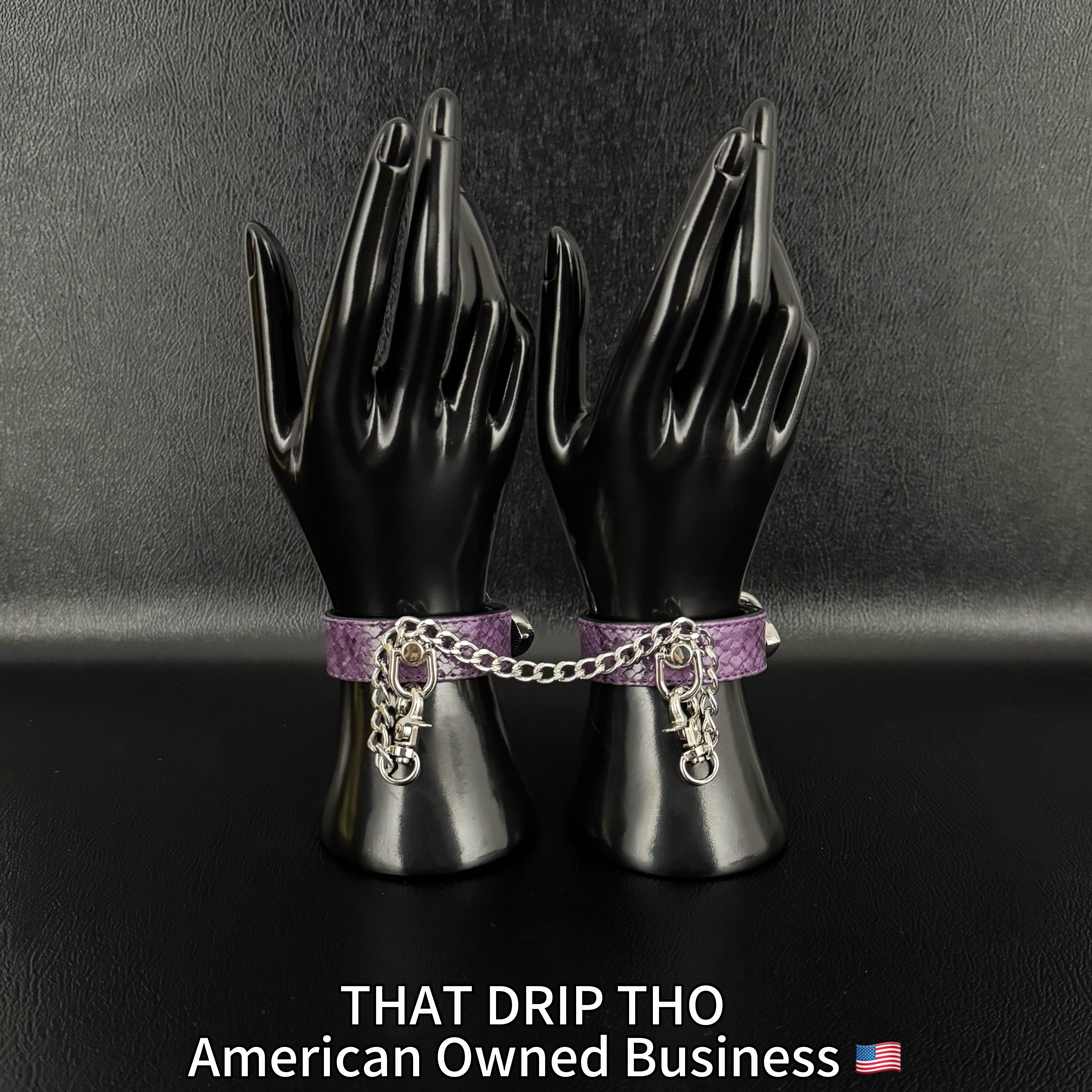 Luxe Chain ( Snake Patterned Leather Cuffs)