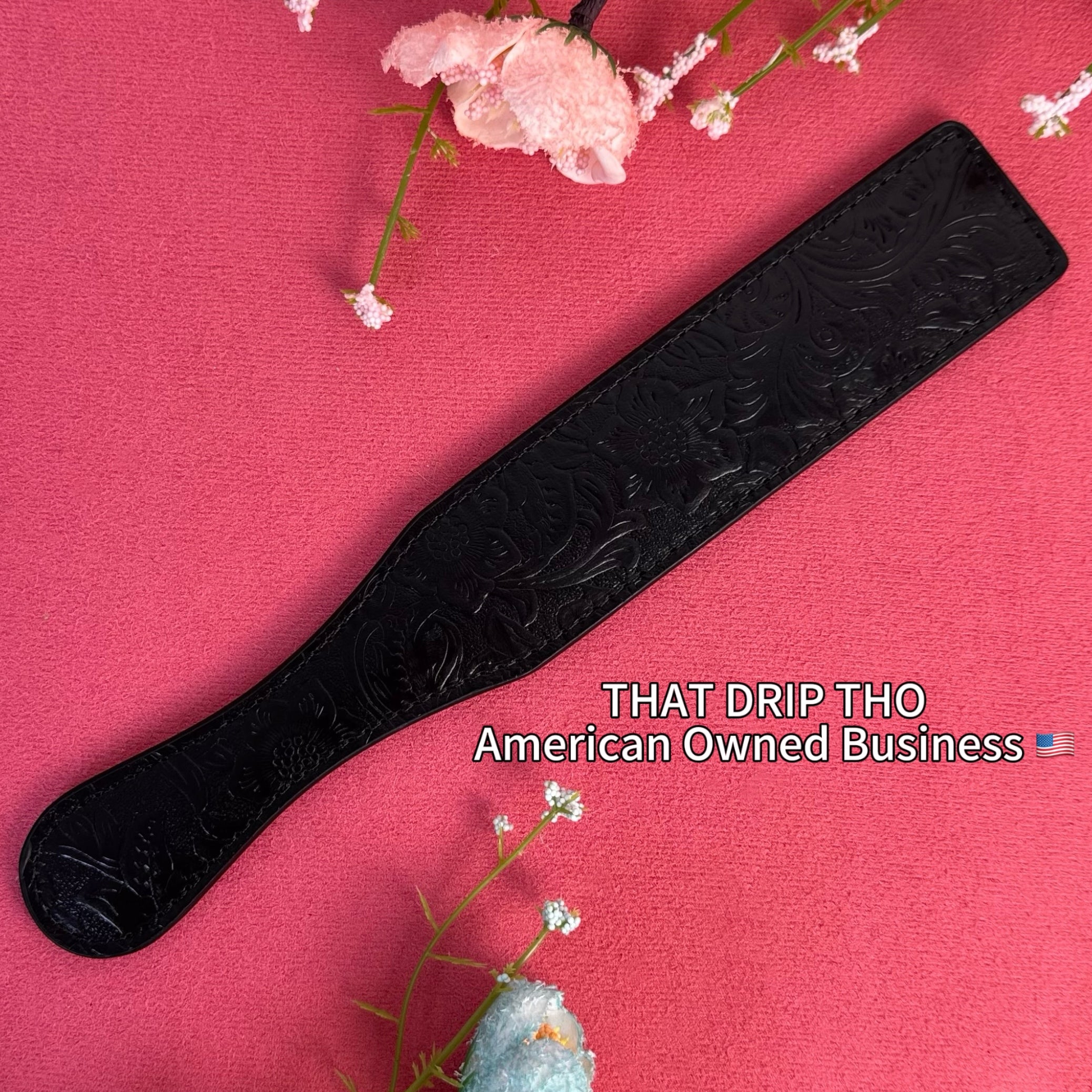 Color-Changing Rouge Leather Paddle