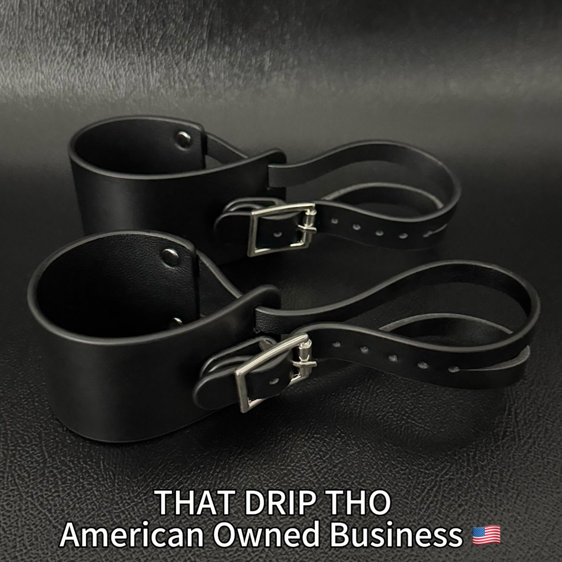 Large Size -Unisex Raven Black Leather Dual-Wear Bracelet-(Non Heat Reactive)