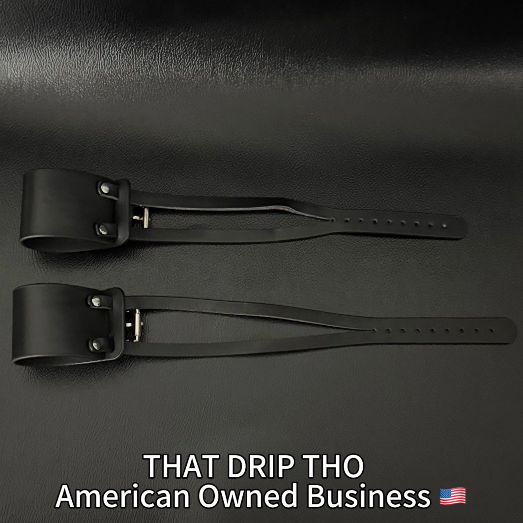 Large Size -Unisex Raven Black Leather Dual-Wear Bracelet-(Non Heat Reactive)