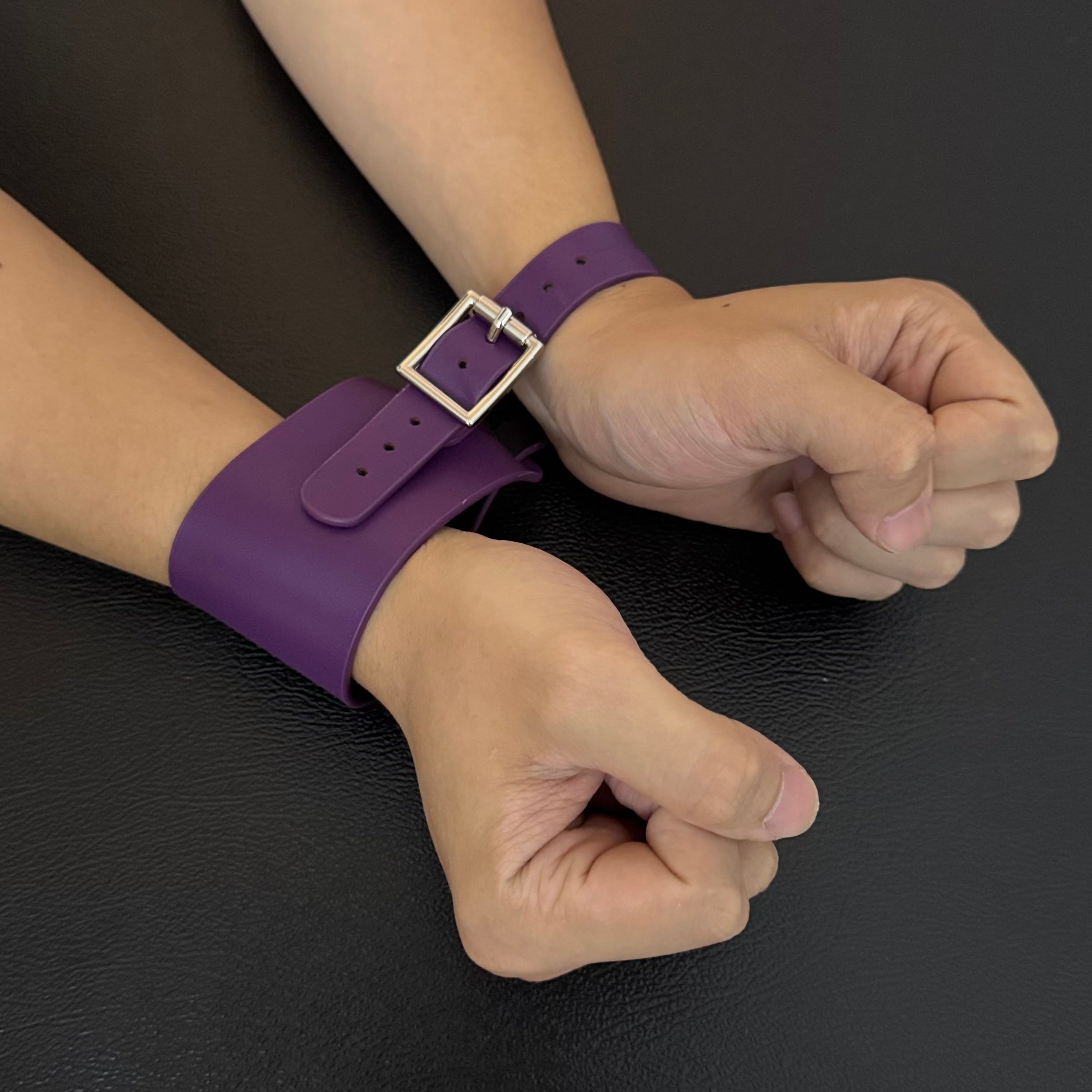 Unisex ObeyPurple Leather Dual-Wear Bracelet-(Non Heat Reactive)