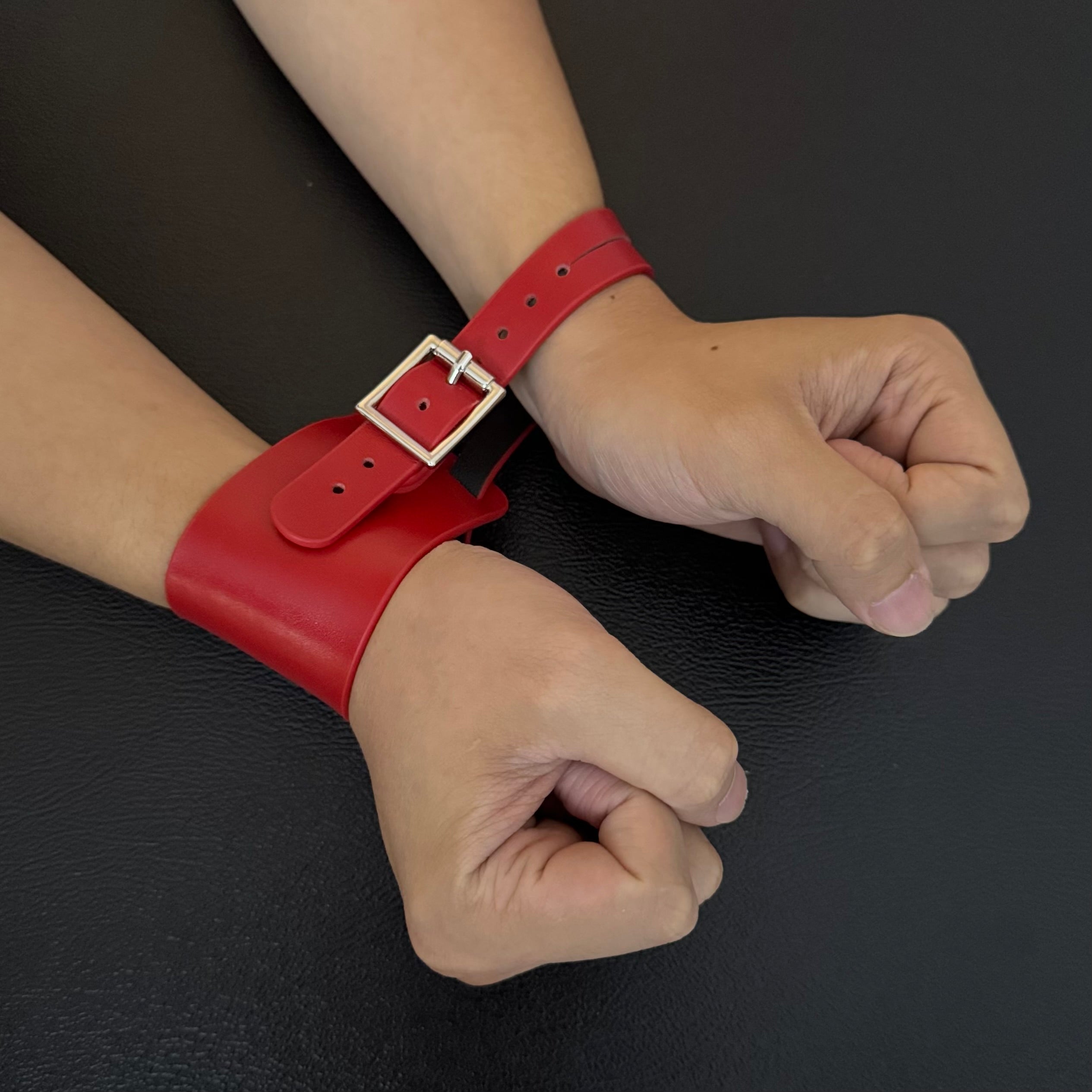 Unisex BurnRed Leather Dual-Wear Bracelet-(Non Heat Reactive)