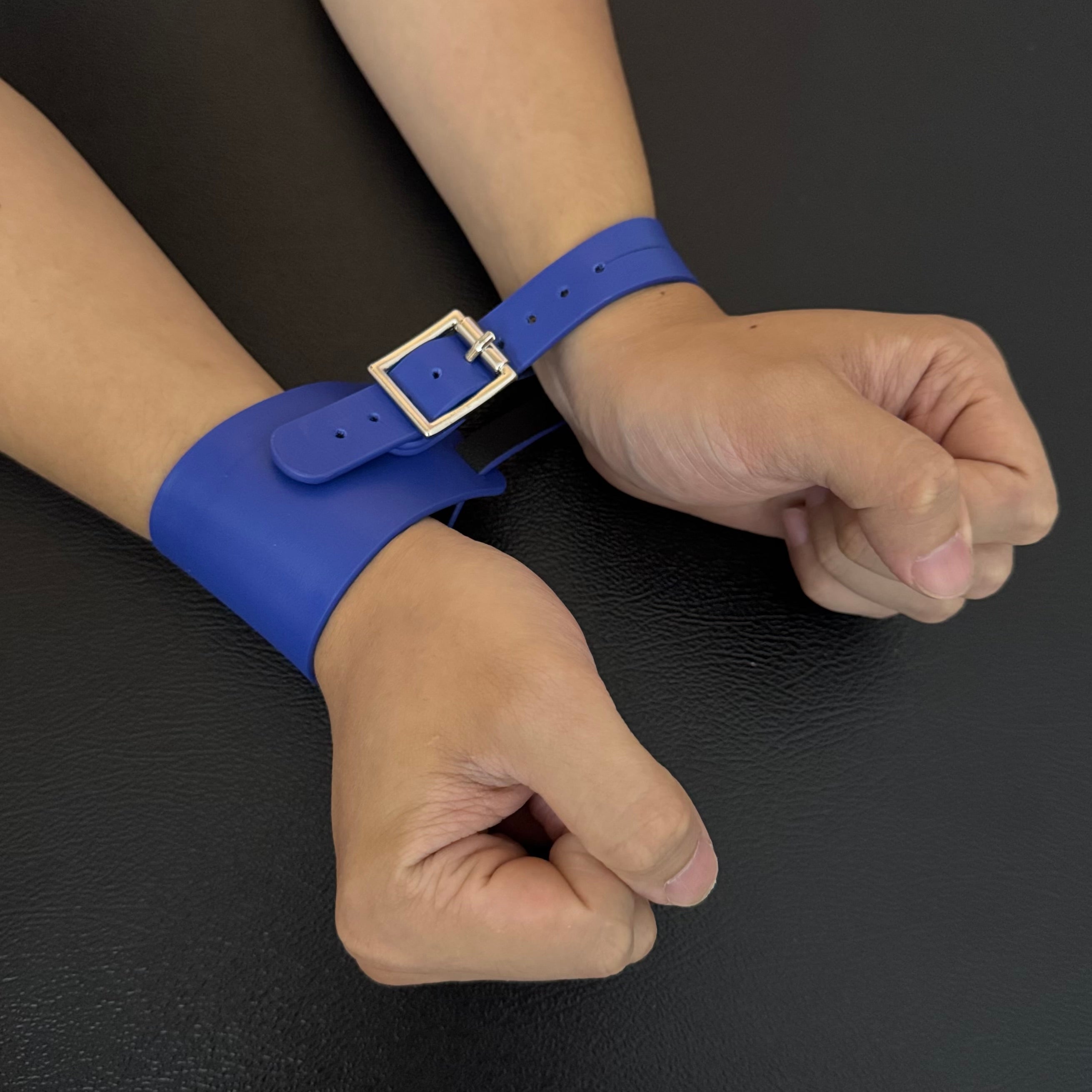 Unisex SubBlue Leather Dual-Wear Bracelet-(Non Heat Reactive)