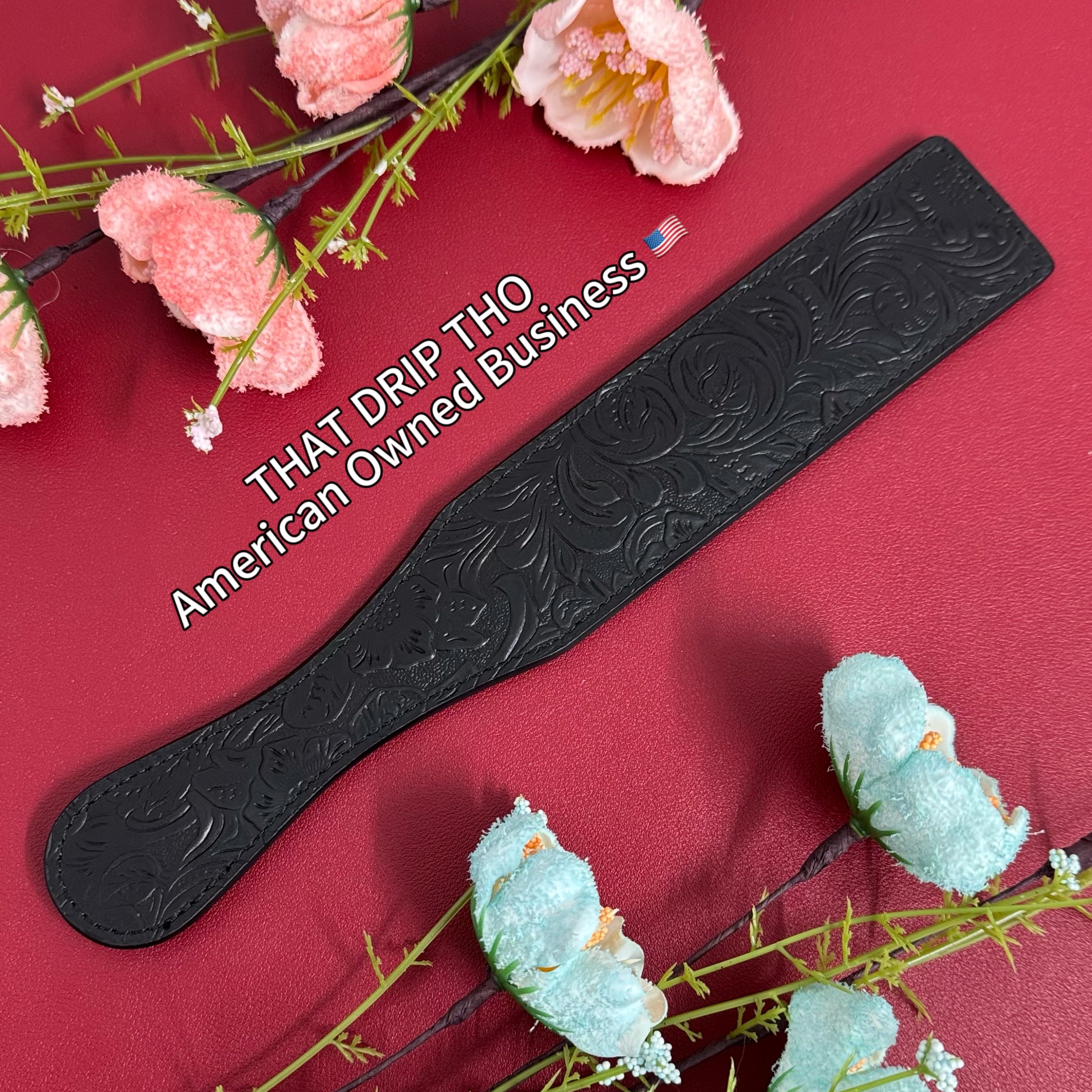 Color-Changing Black to Skull Leather Paddle