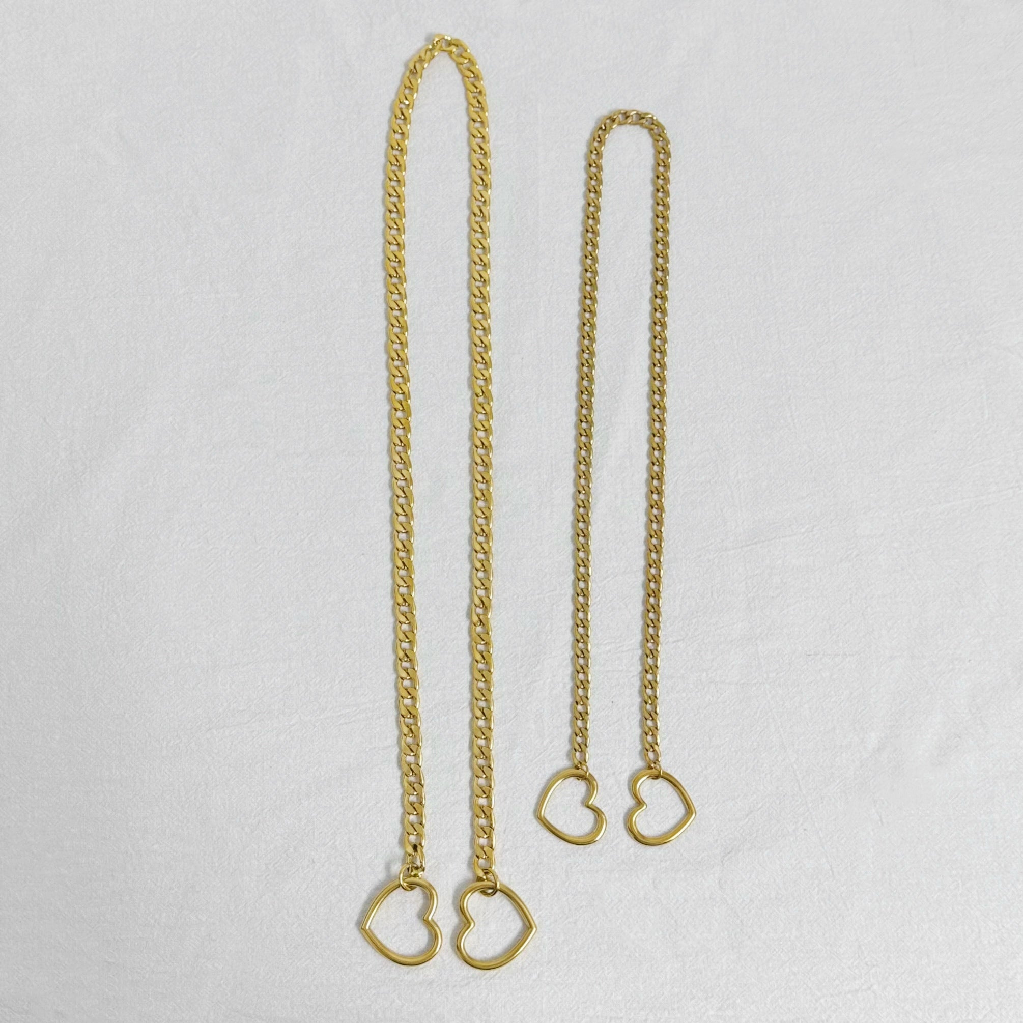 Luxe Chain (Special Heart O-rings Necklace) ( Large Size ) ( 3 colors available)