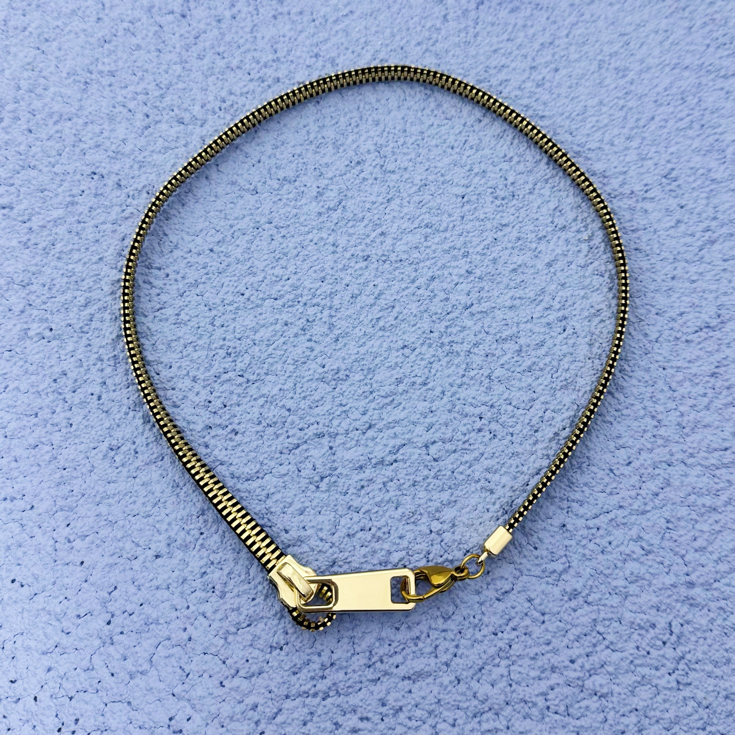 Unisex Edgy Zipper Chain Convertible Bracelet & Choker