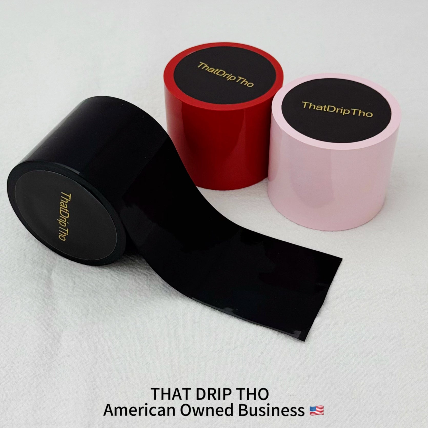 3 Rolls of Non adhesive electrostatic Static tape (Black, Pink, Red)