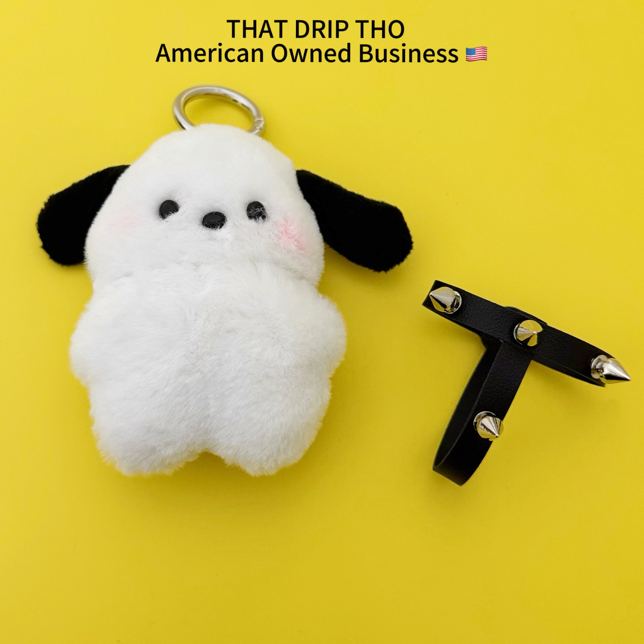 Spiked Puppy Keychain