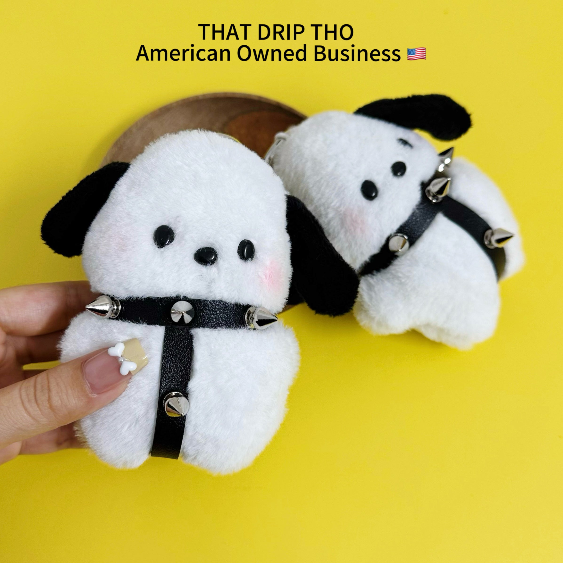 Spiked Puppy Keychain