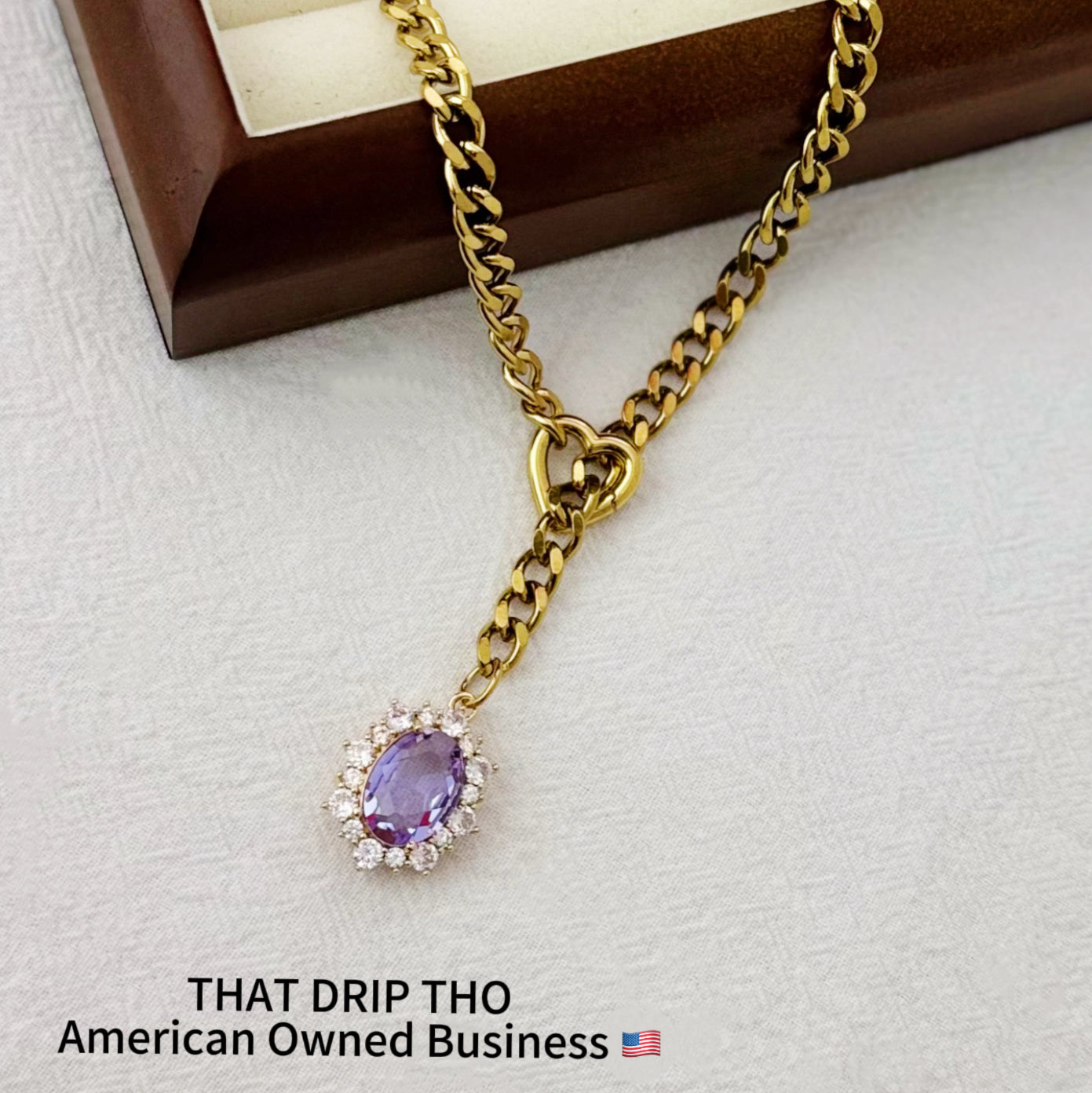 Oval Gem Slip Chain