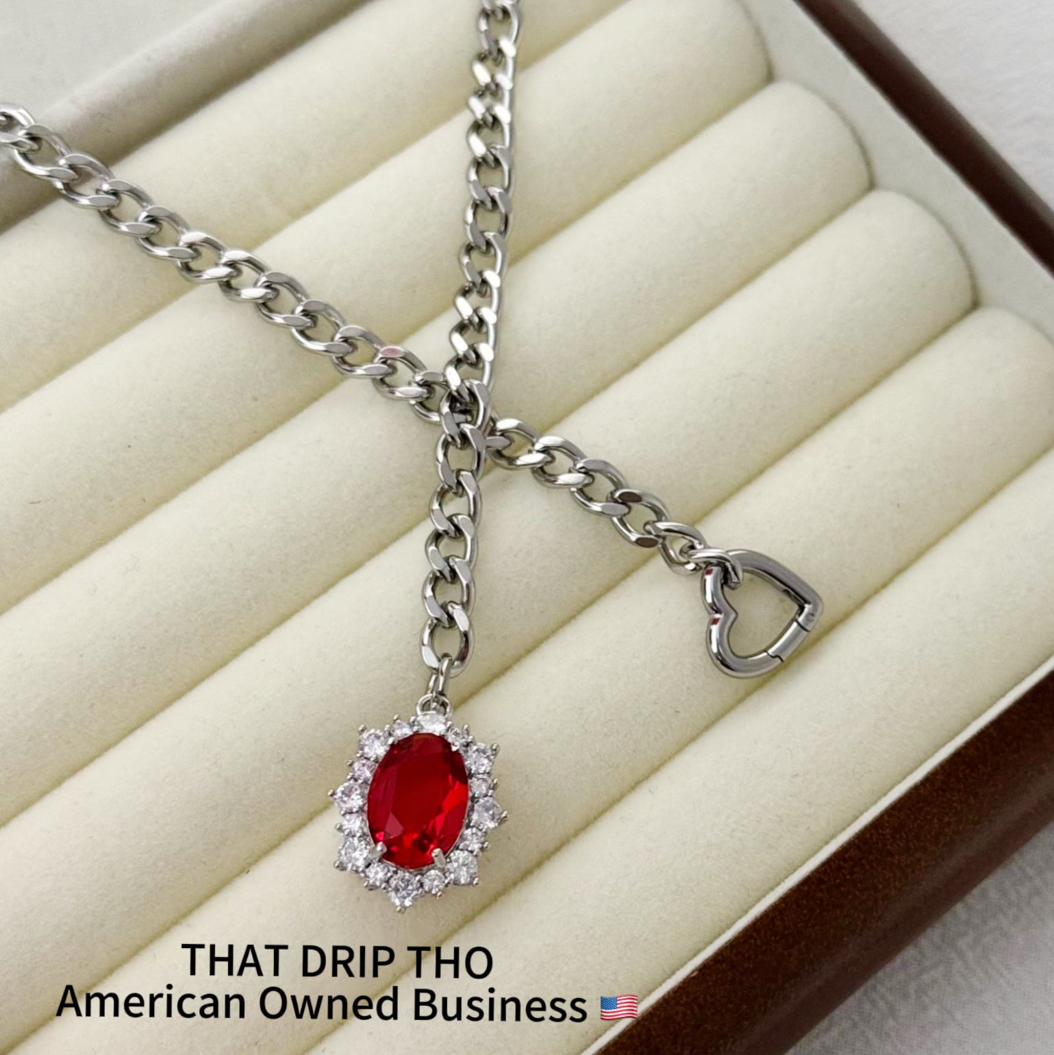 Oval Gem Slip Chain
