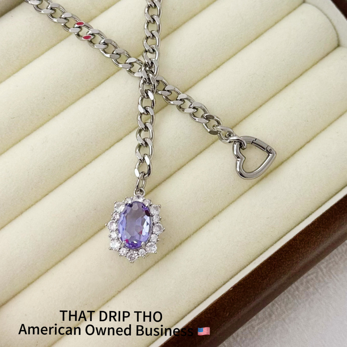 Oval Gem Slip Chain