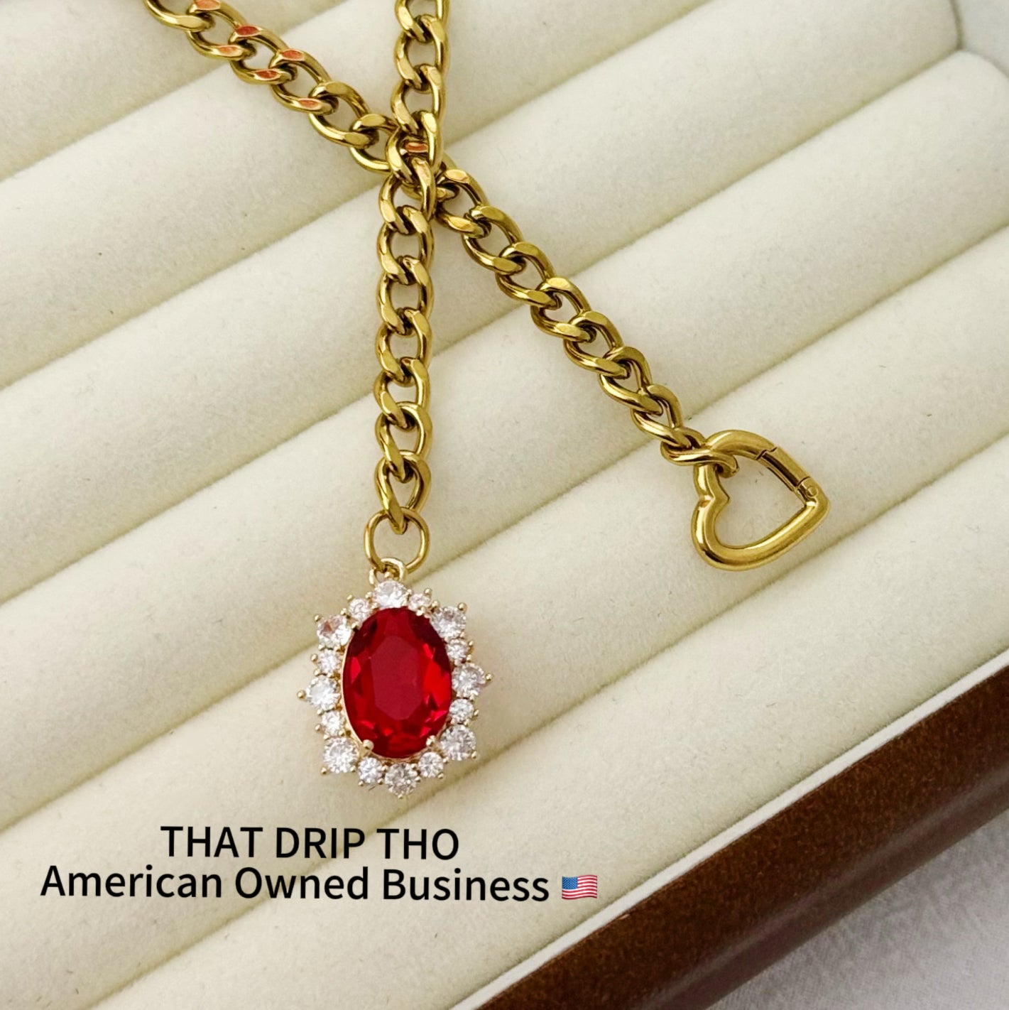Oval Gem Slip Chain