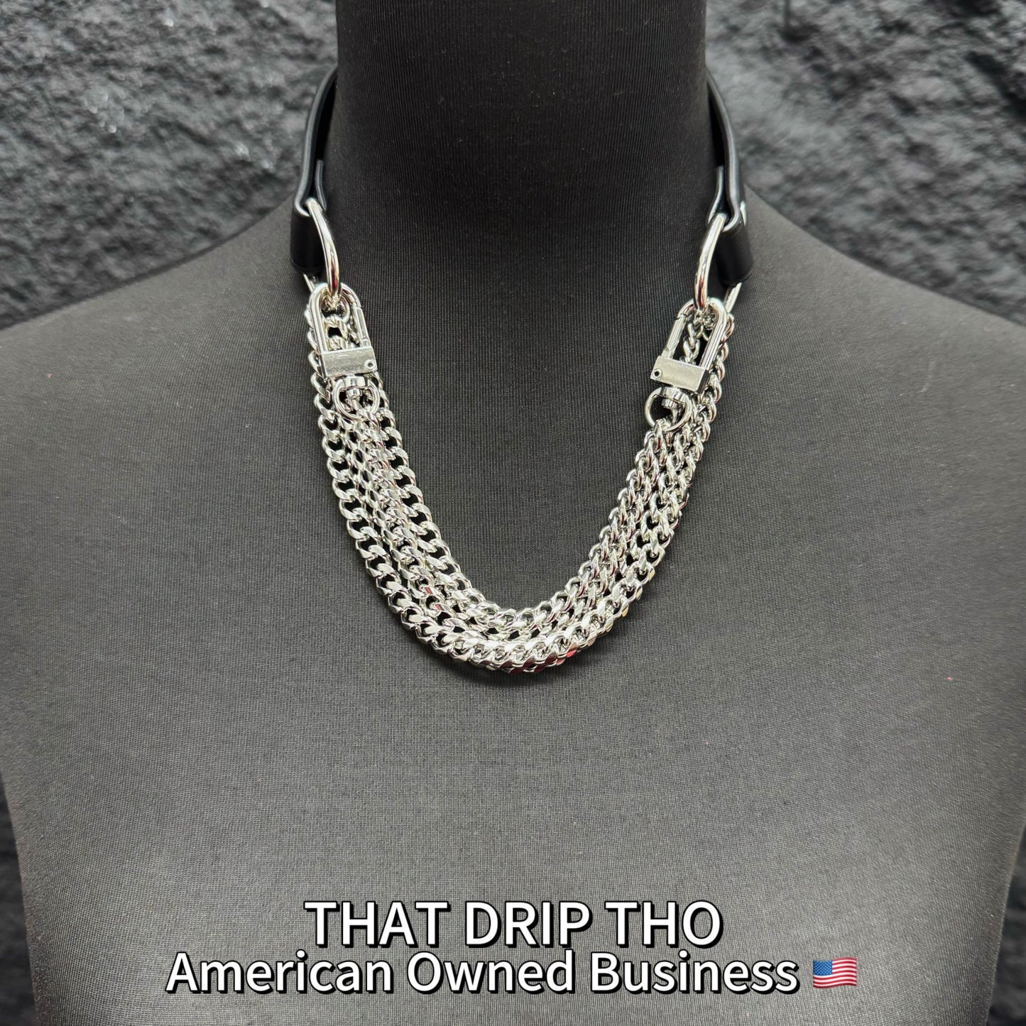 Luxe Chain (Premium Double Layered Chains Leather Choker)