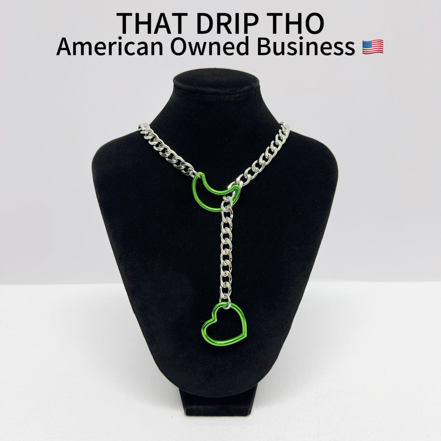 Luxe Chain (Special Green Moon & Heart Necklace)