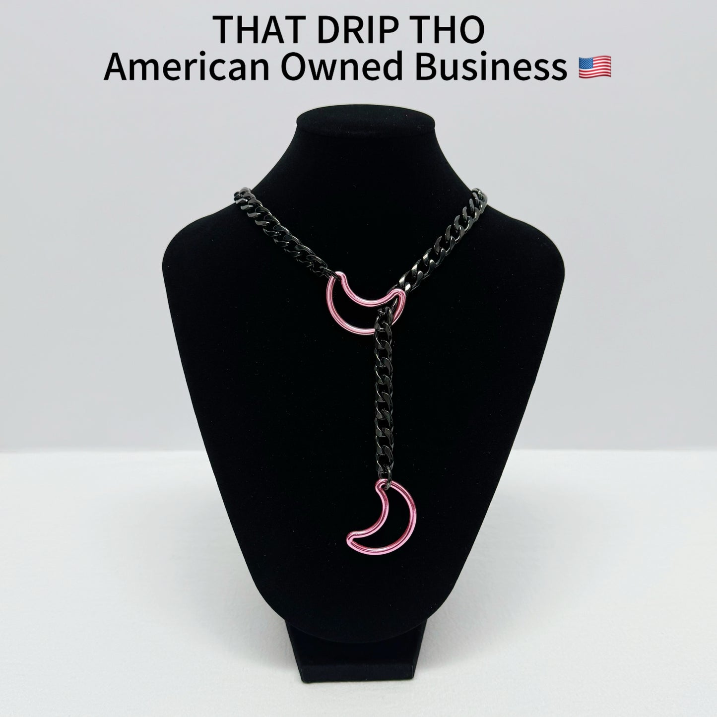 Luxe Chain (Special Double- Pink Moon Pendants Necklace)