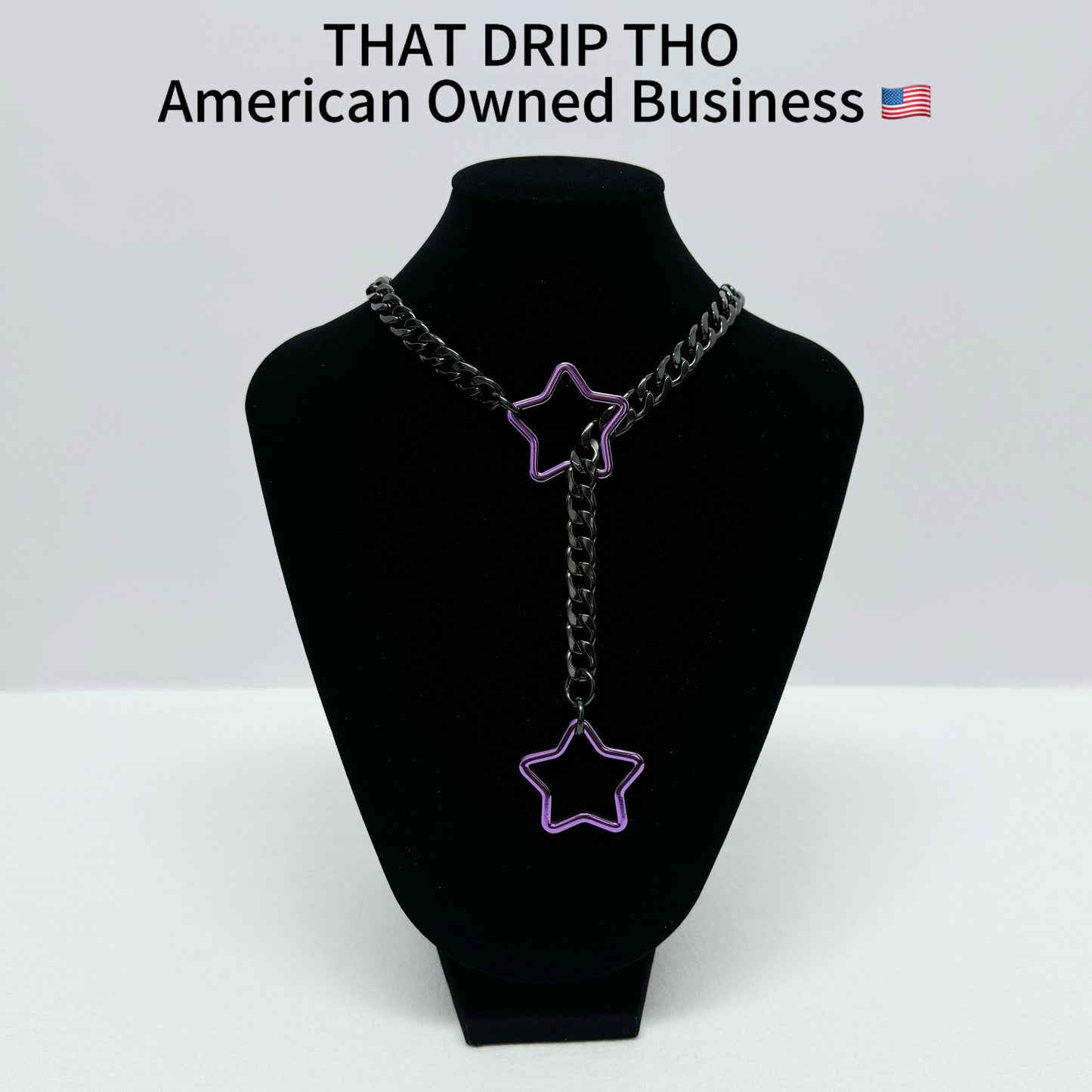 Luxe Chain (Special Double Purple Star Pendants Necklace)