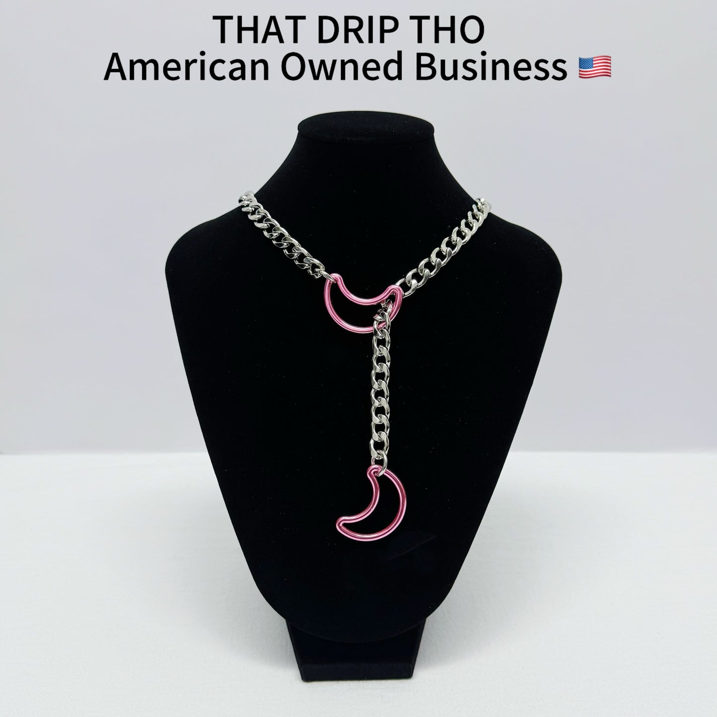 Luxe Chain (Special Double- Pink Moon Pendants Necklace)