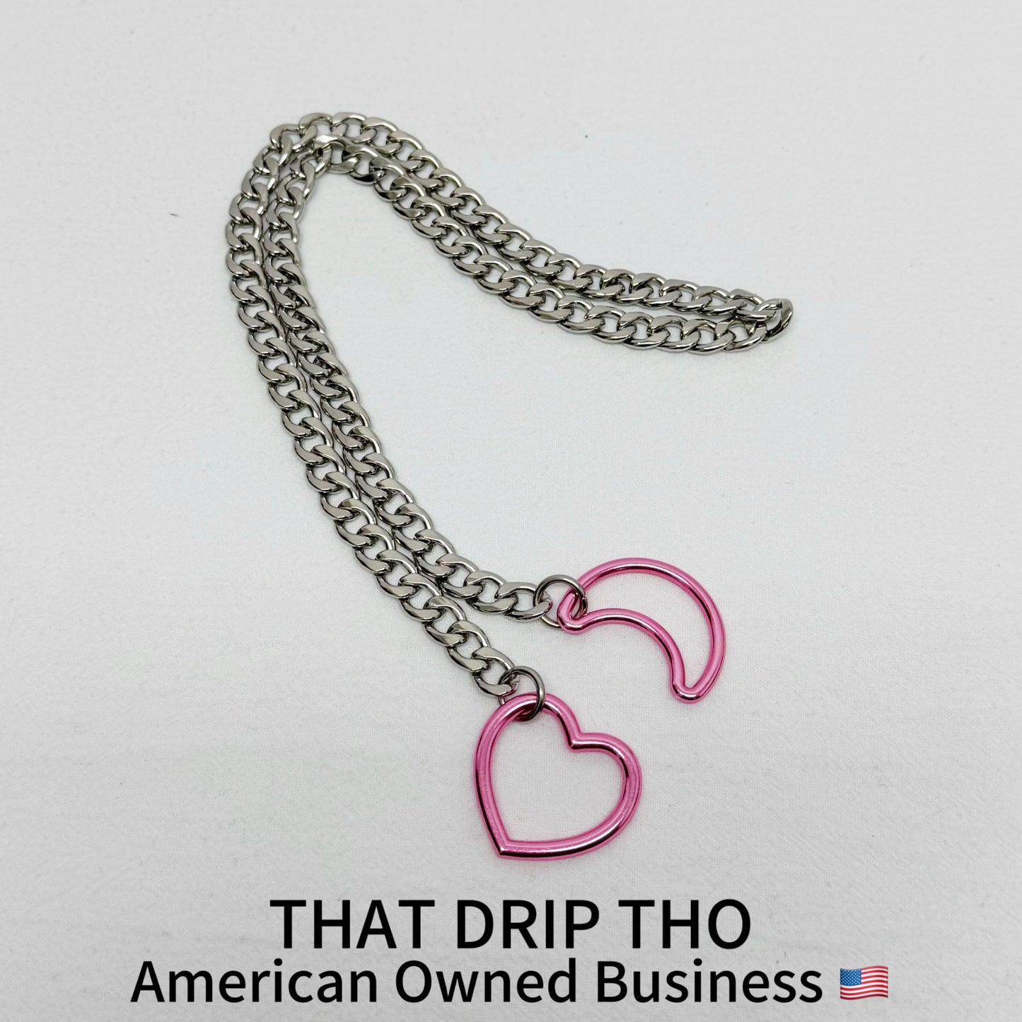 Luxe Chain (Special Pink Moon & Heart Necklace)