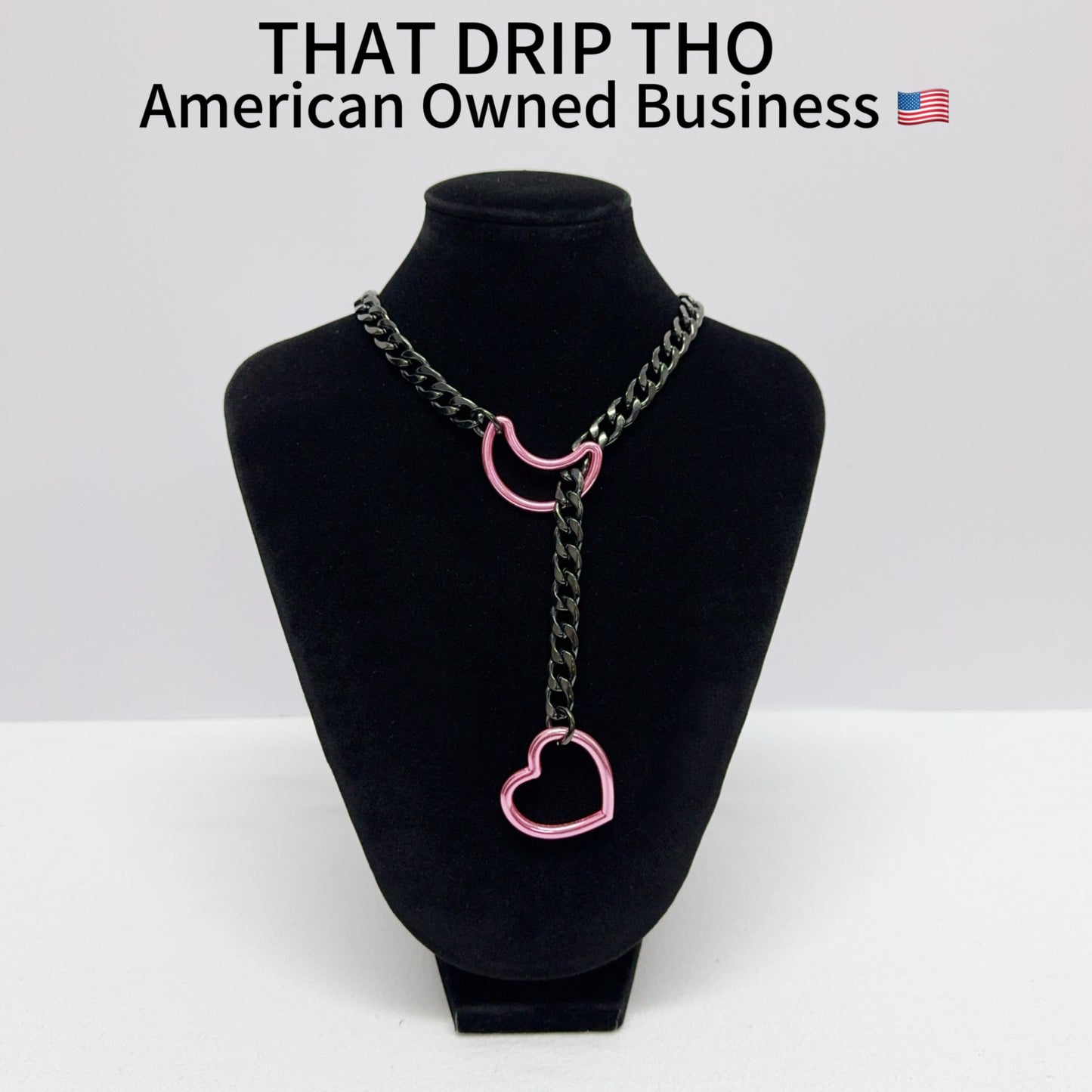 Luxe Chain (Special Pink Moon & Heart Necklace)