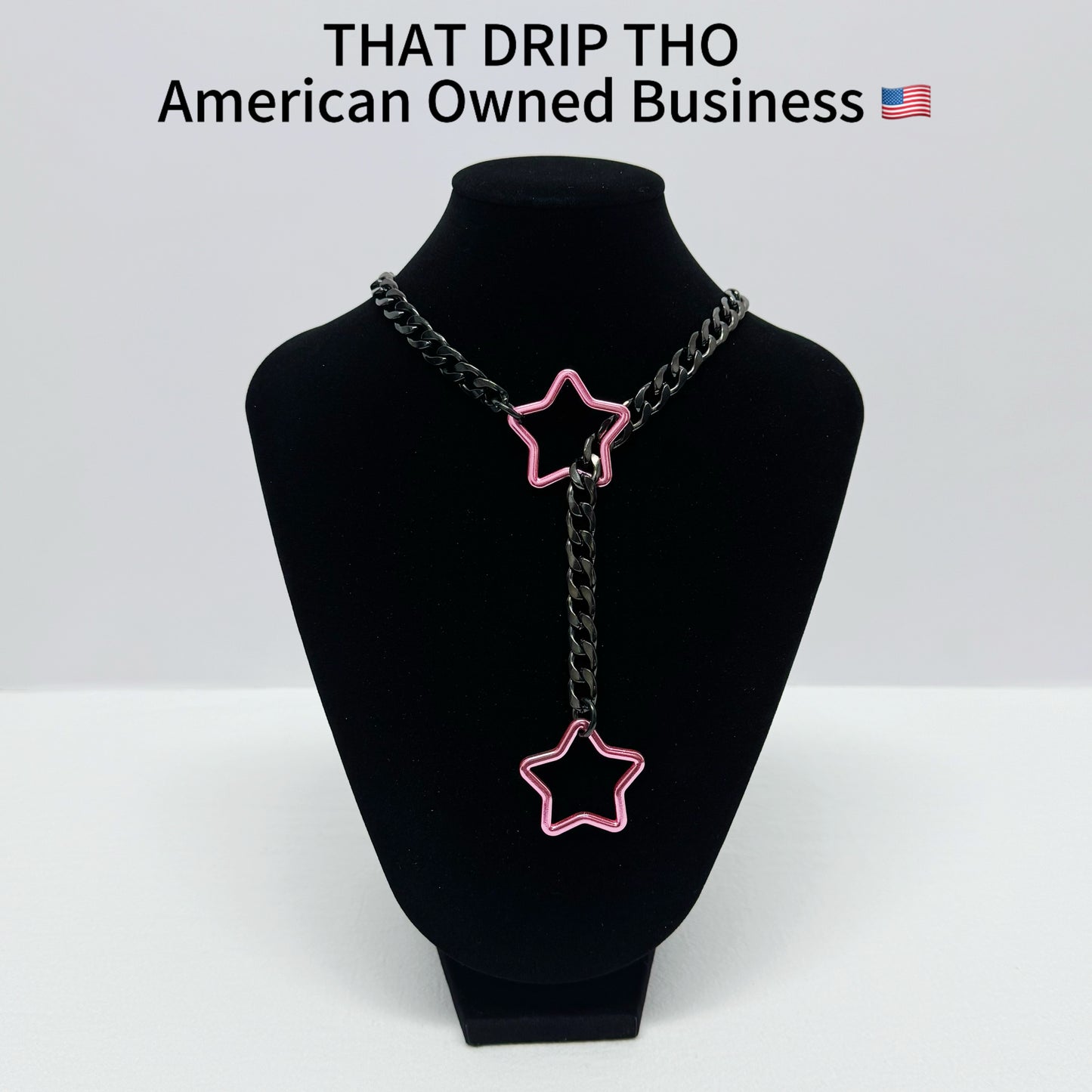 Luxe Chain (Special Double Pink Star Pendants Necklace)