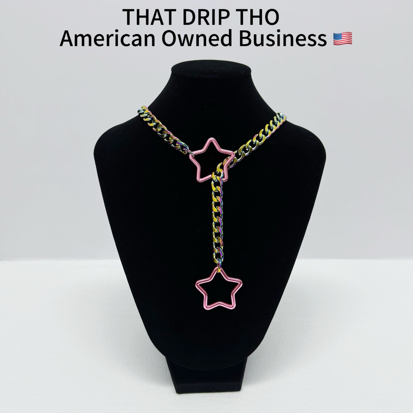 Luxe Chain (Special Double Pink Star Pendants Necklace)