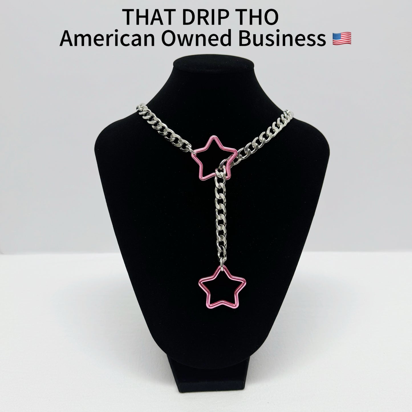 Luxe Chain (Special Double Pink Star Pendants Necklace)