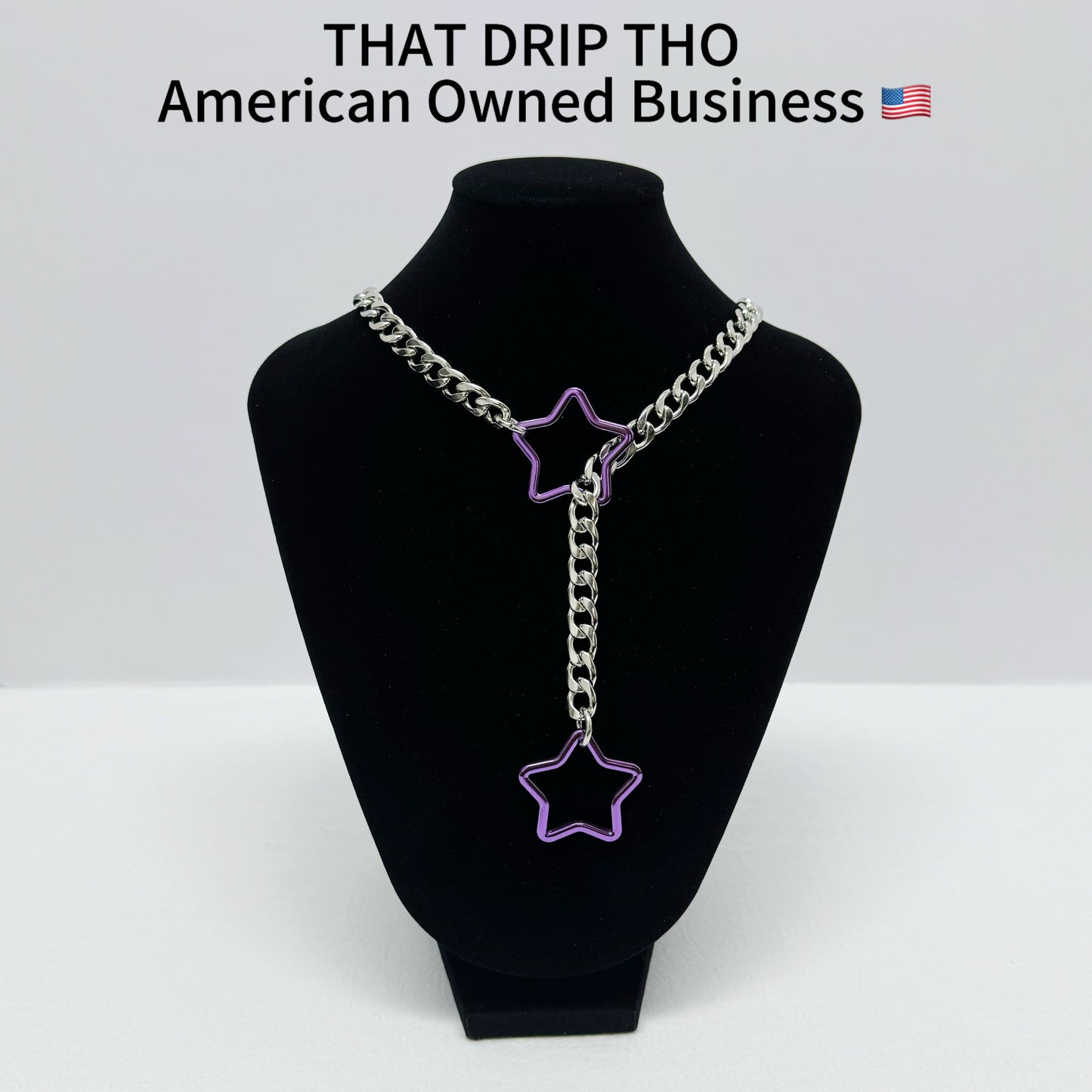 Luxe Chain (Special Double Purple Star Pendants Necklace)