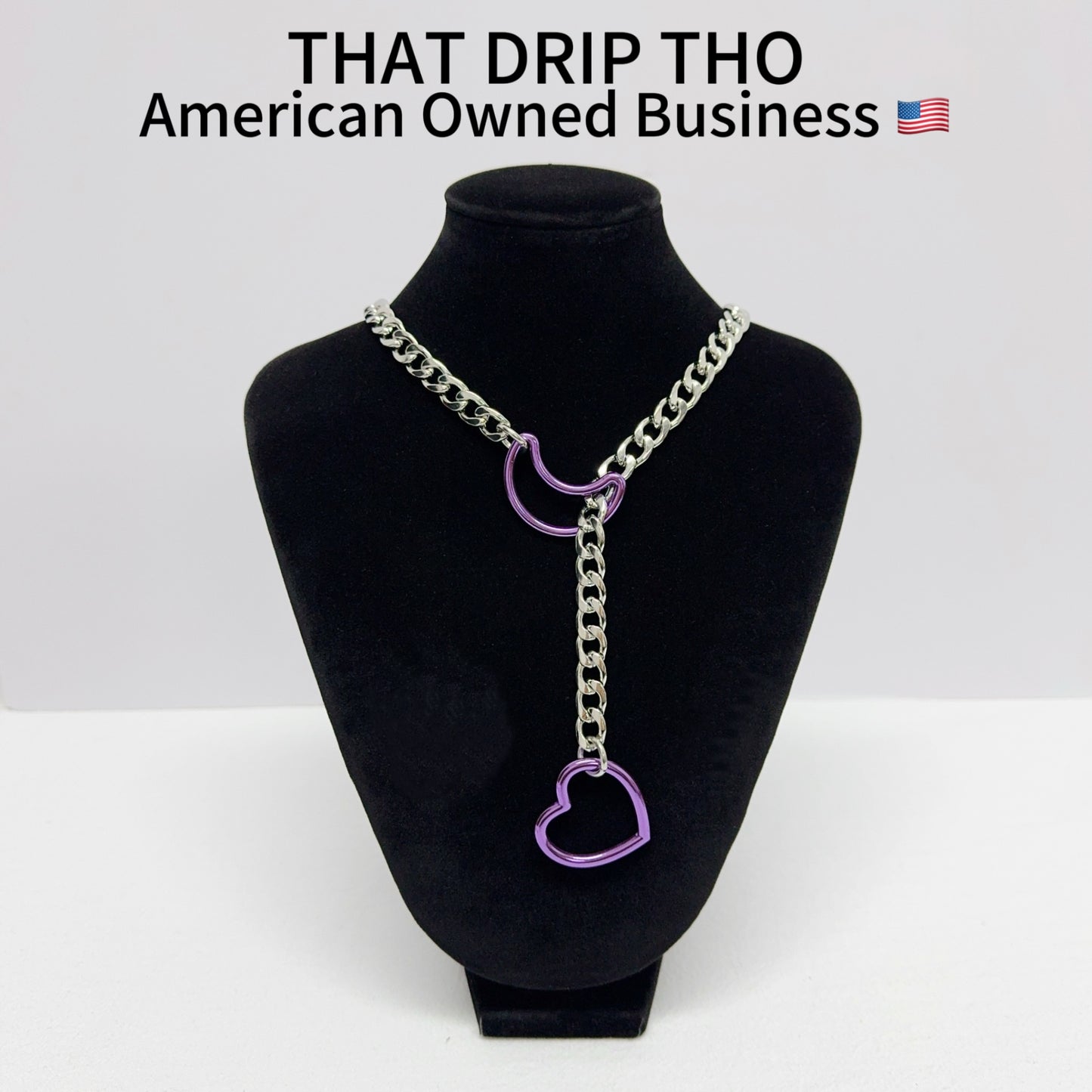 Luxe Chain (Special Purple Moon & Heart Necklace)