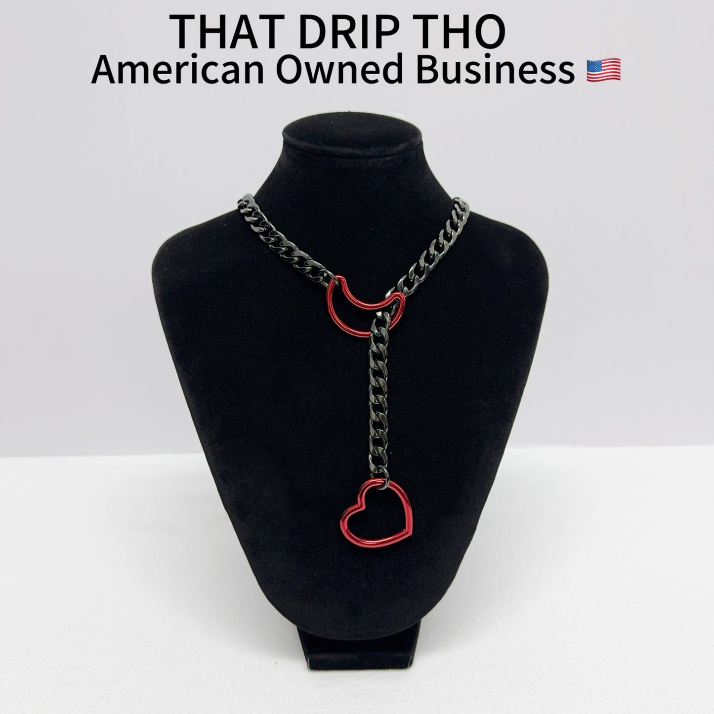 Luxe Chain (Special Red Moon & Heart Necklace)