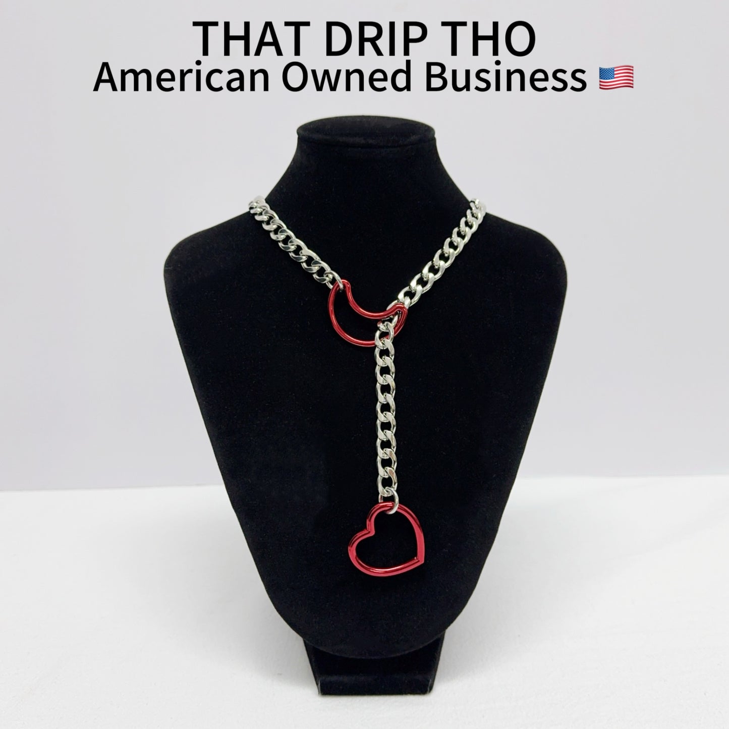 Luxe Chain (Special Red Moon & Heart Necklace)