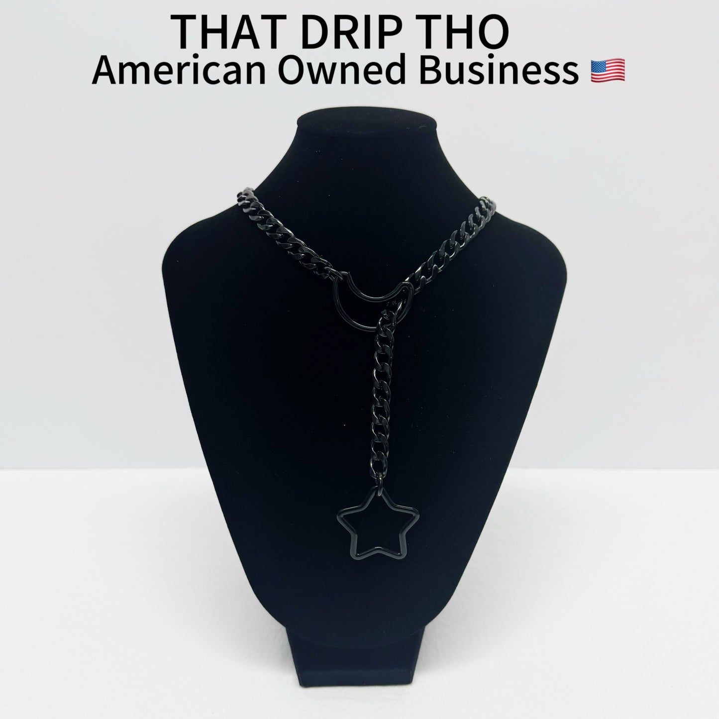 Luxe Chain (Special Star&Moon with black chain Necklace)