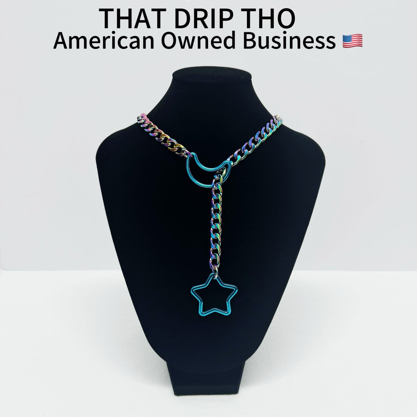 Luxe Chain (Special Star&Moon with Rainbow chain Necklace)