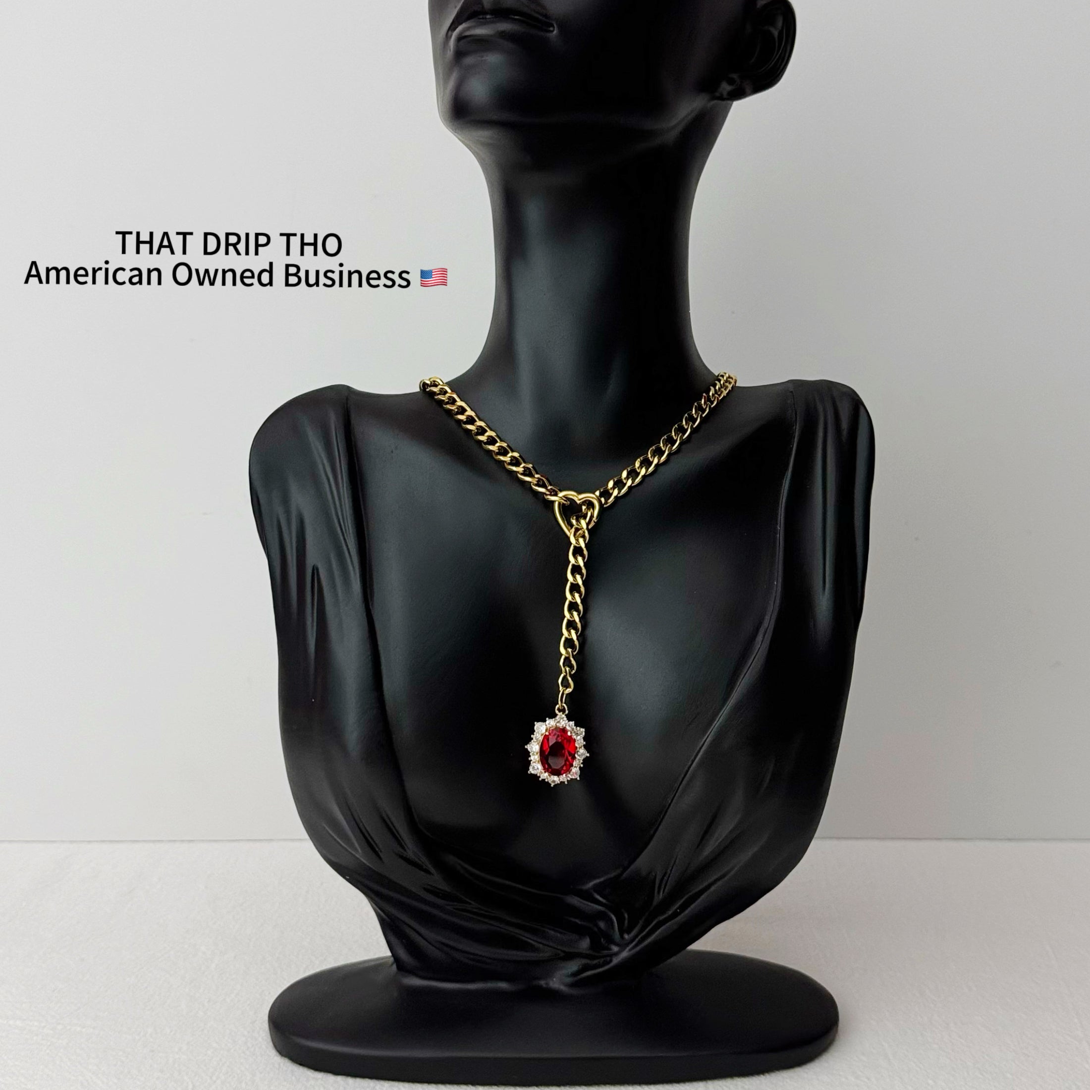 Oval Gem Slip Chain