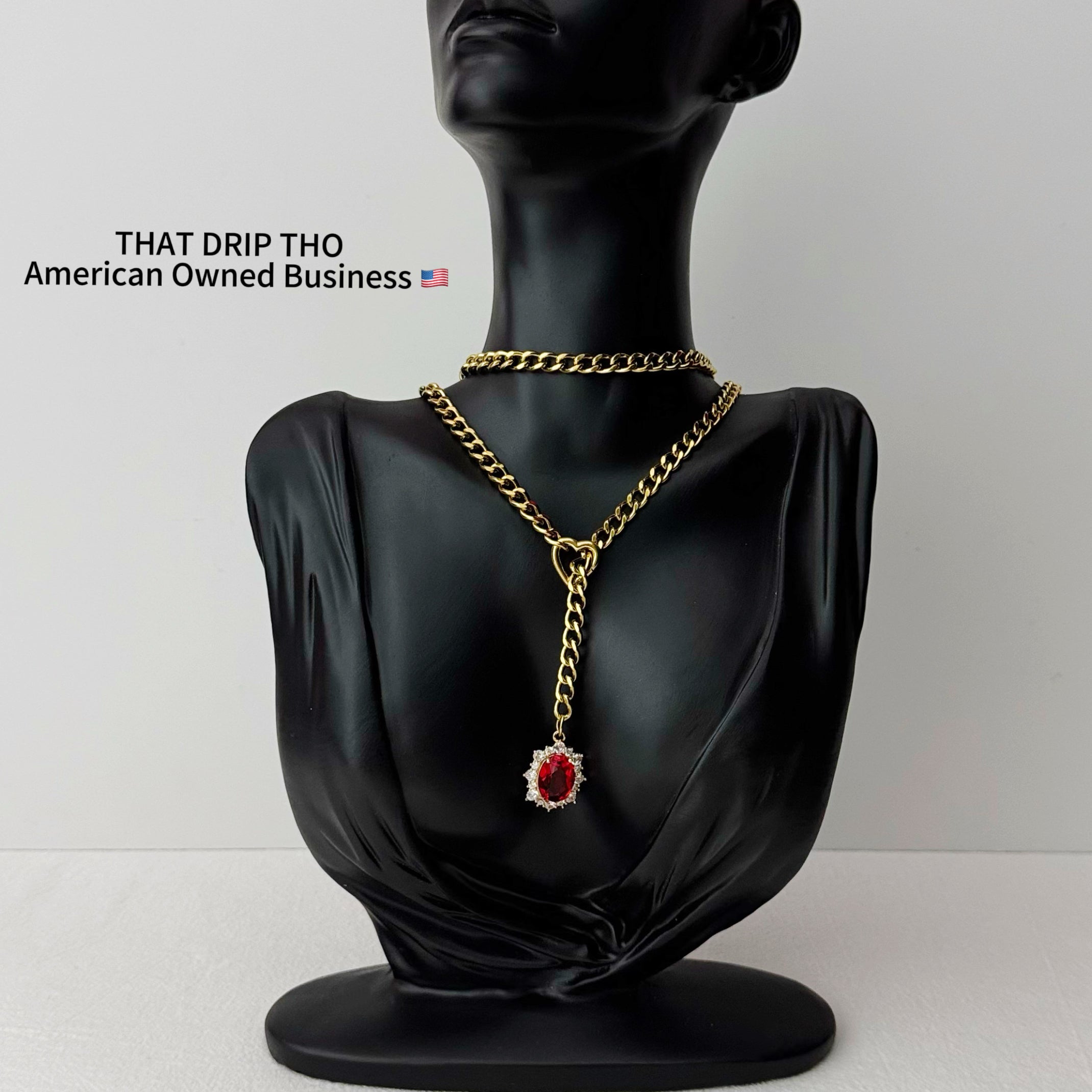 Oval Gem Slip Chain