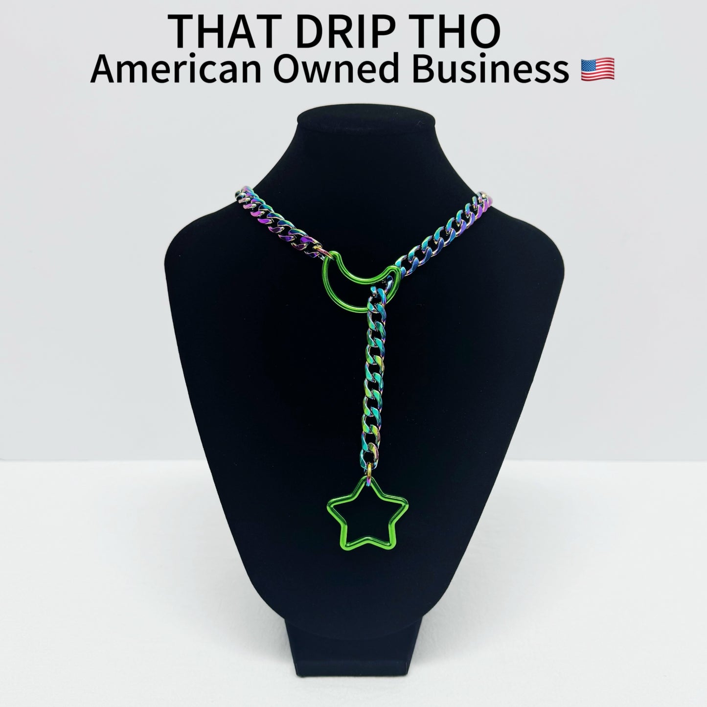 Luxe Chain (Special Star&Moon with Rainbow chain Necklace)