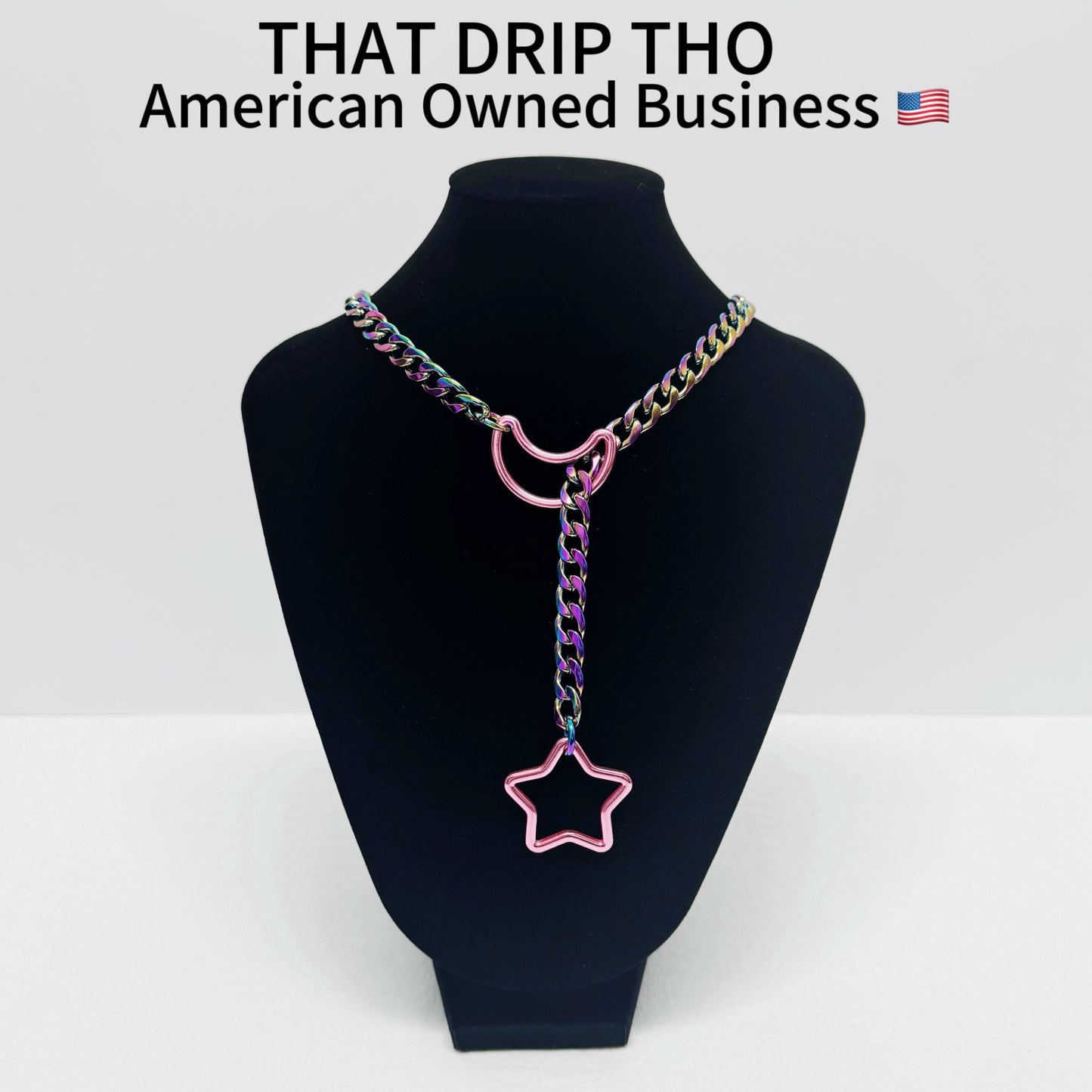 Luxe Chain (Special Star&Moon with Rainbow chain Necklace)