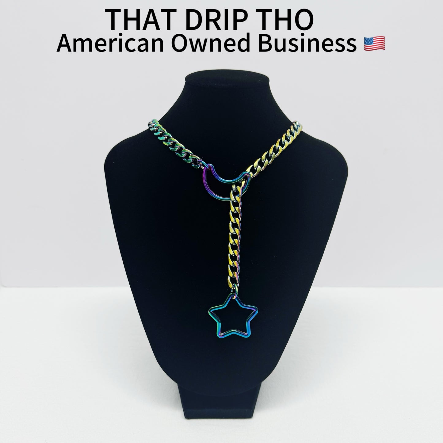 Luxe Chain (Special Star&Moon with Rainbow chain Necklace)